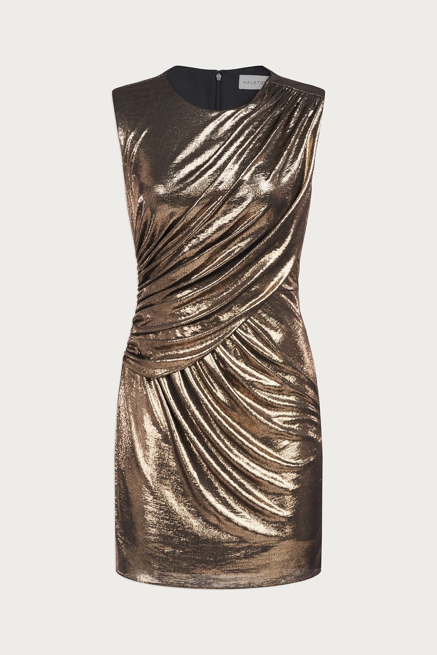 Tiara Dress In Metallic Jersey