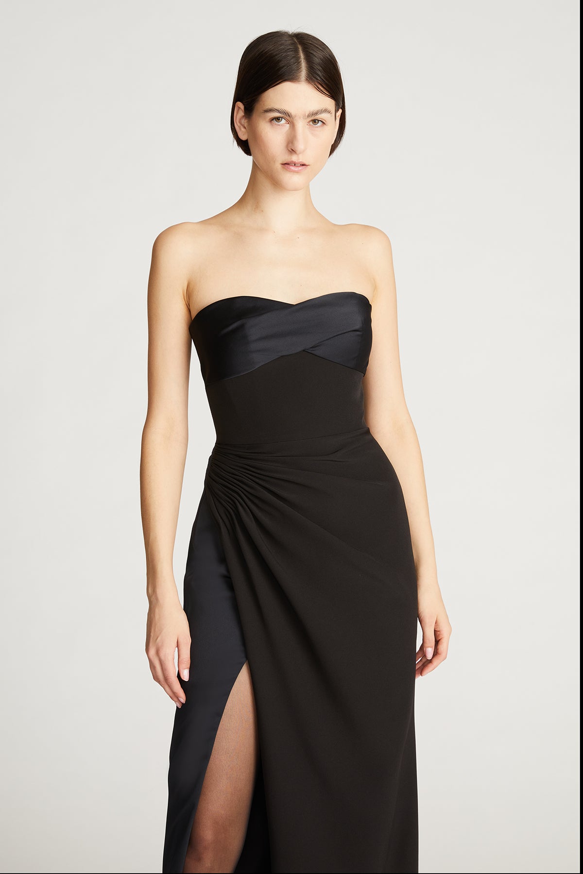 Esther Gown In Crepe And Satin Esther Gown In Crepe And Satin