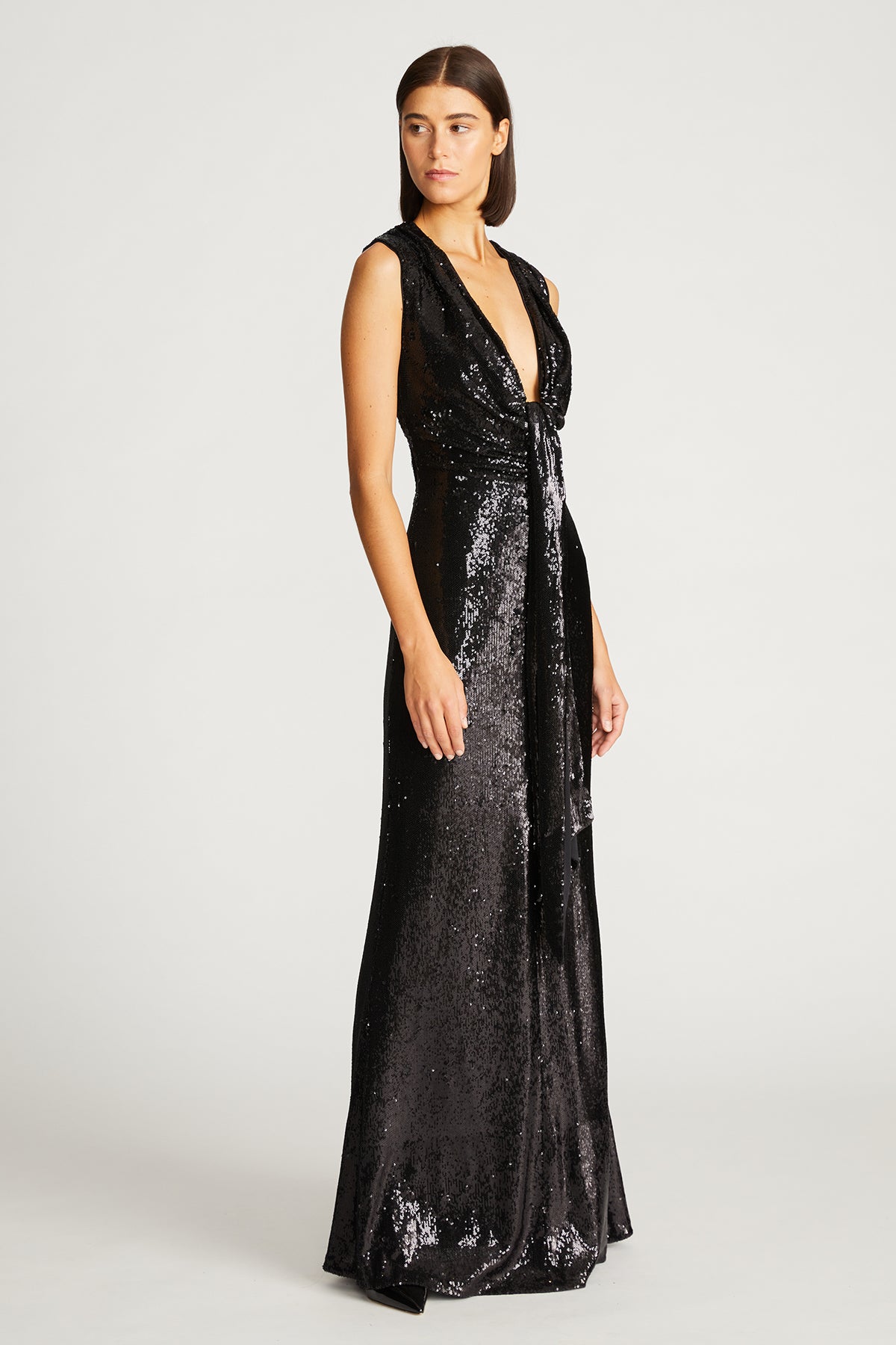Magdalena Gown In Sequin Halston Magdalena Gown In Sequin Halston