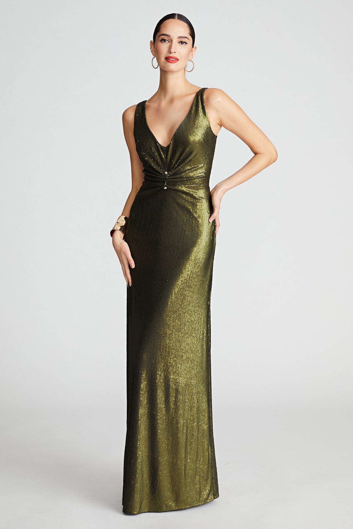 Cassandra Gown In Sequin Halston