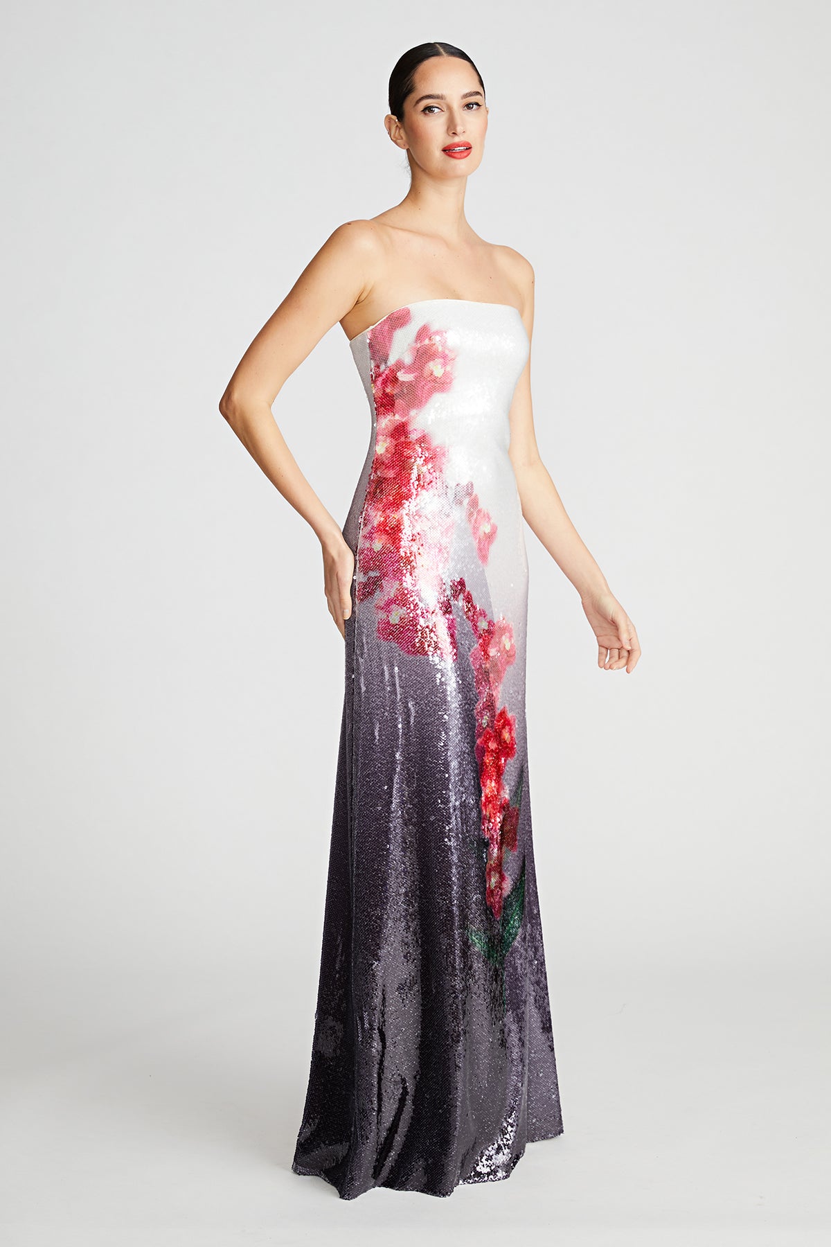 Spencer Gown In Printed Sequin Spencer Gown In Printed Sequin