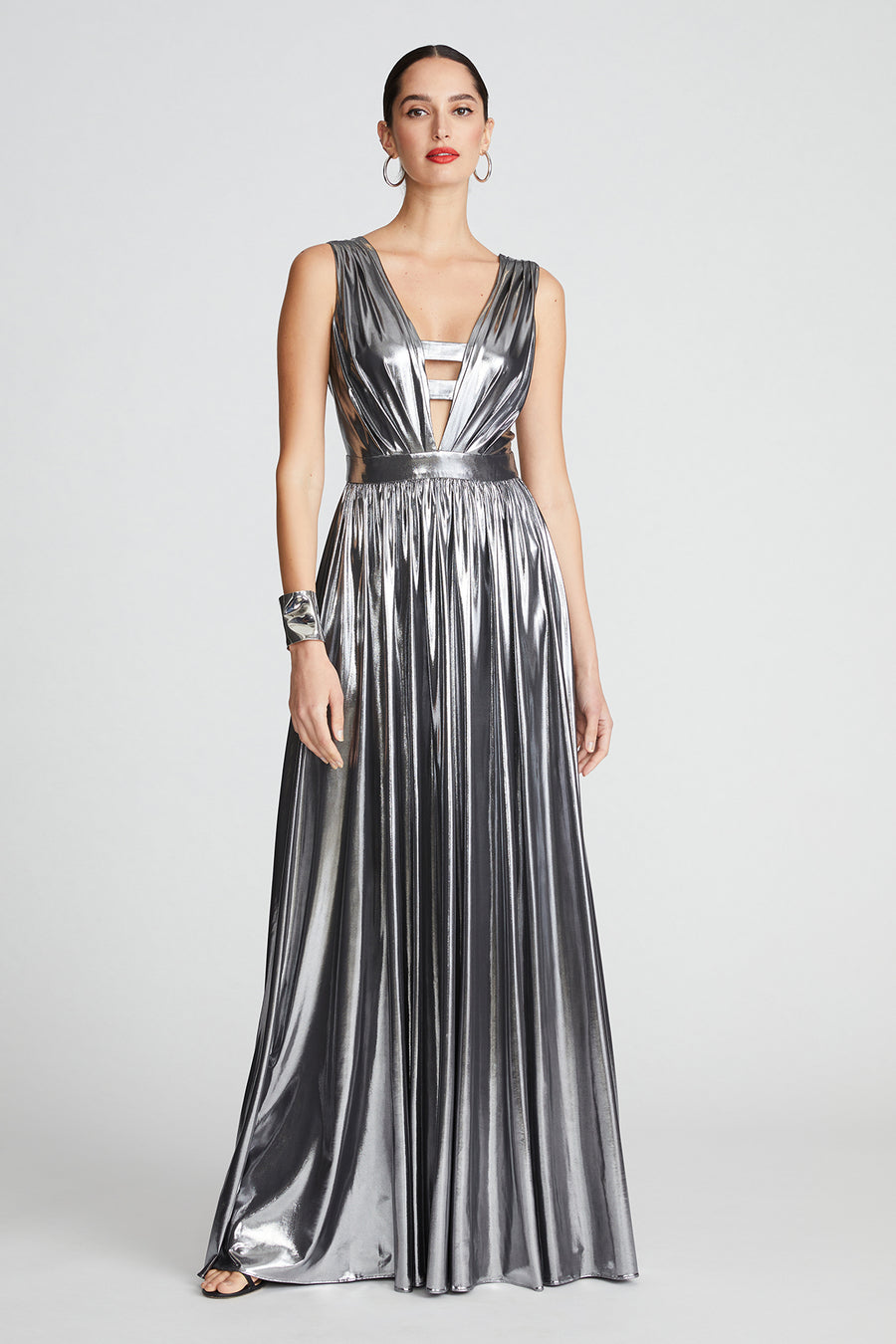 Titania Gown In Foil Jersey