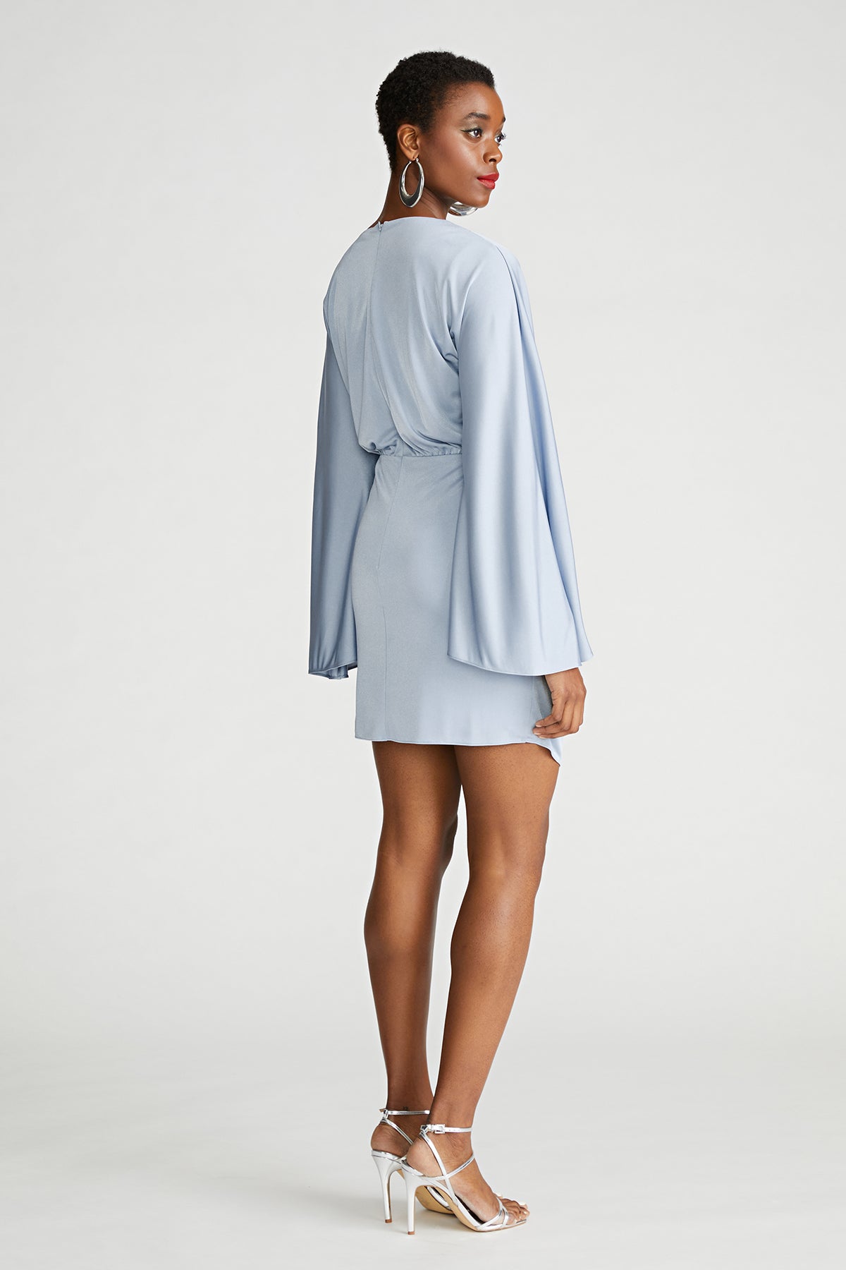 halston heritage blue dress Kiko Dress In Gloss Jersey – Halston