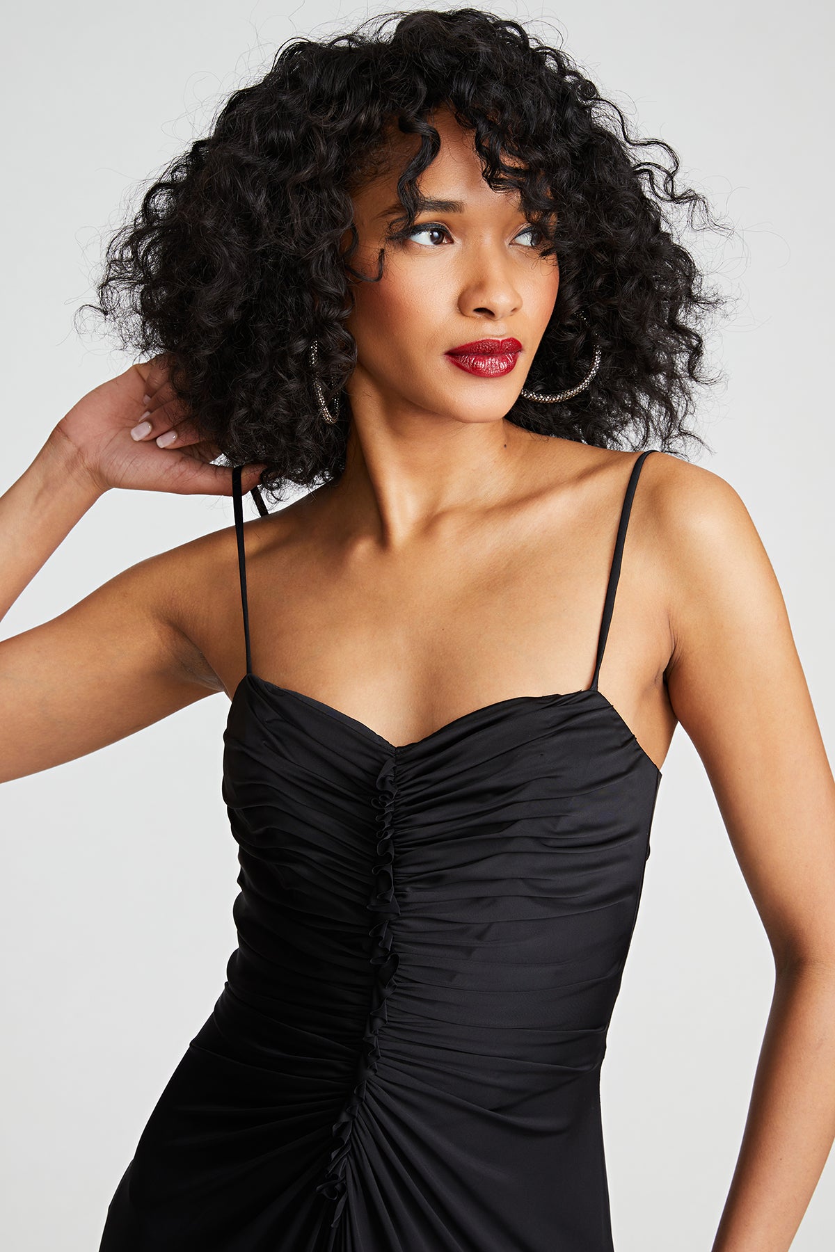 Nadine Dress In Sheer Jersey – Halston