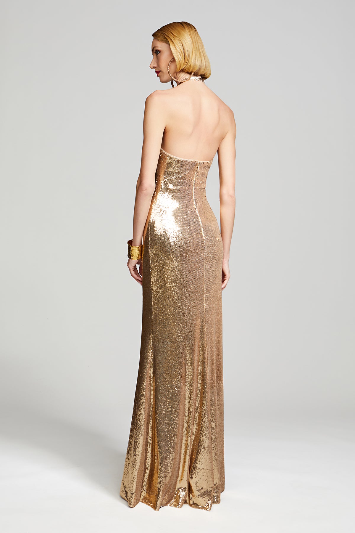 Jun Gown In Sequin Halston Jun Gown In Sequin Halston