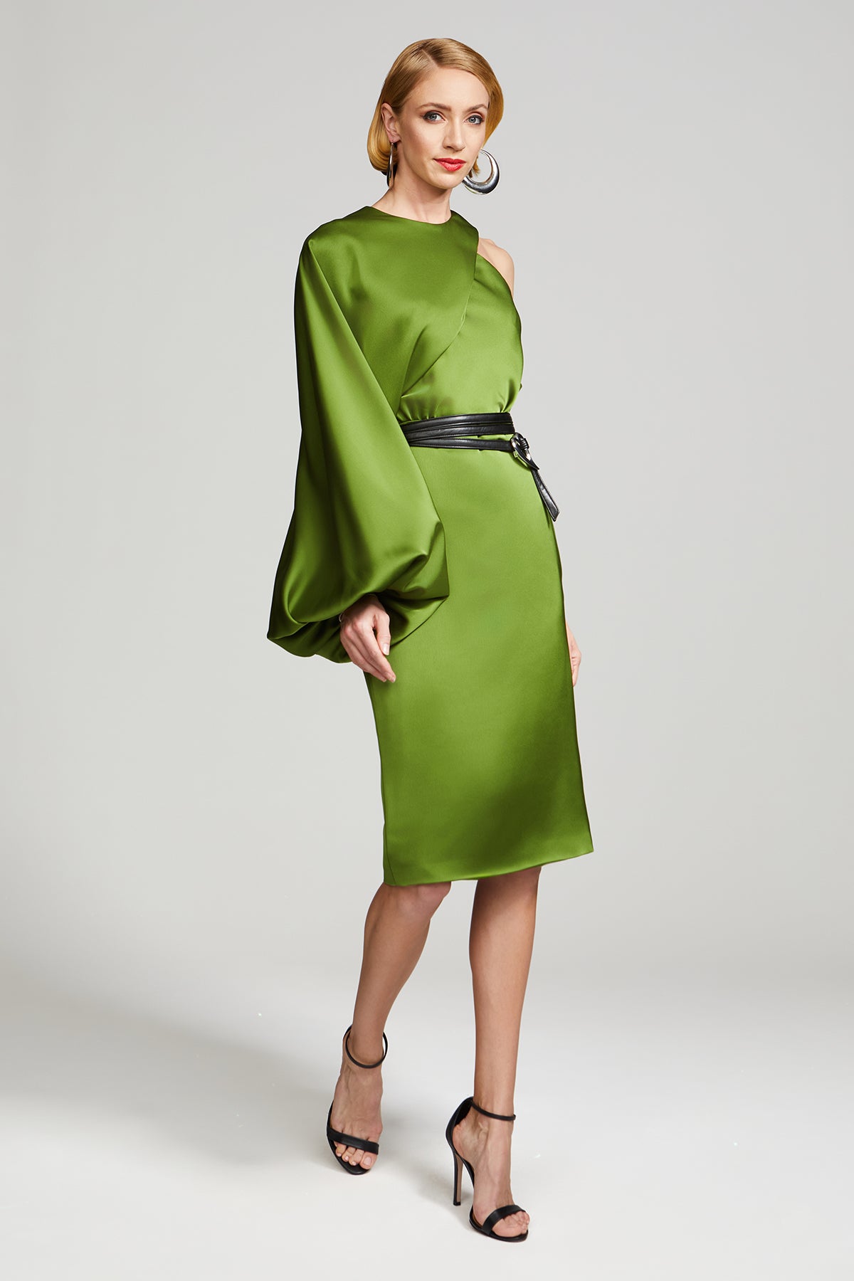Christa Dress In Satin 4 / Mojito