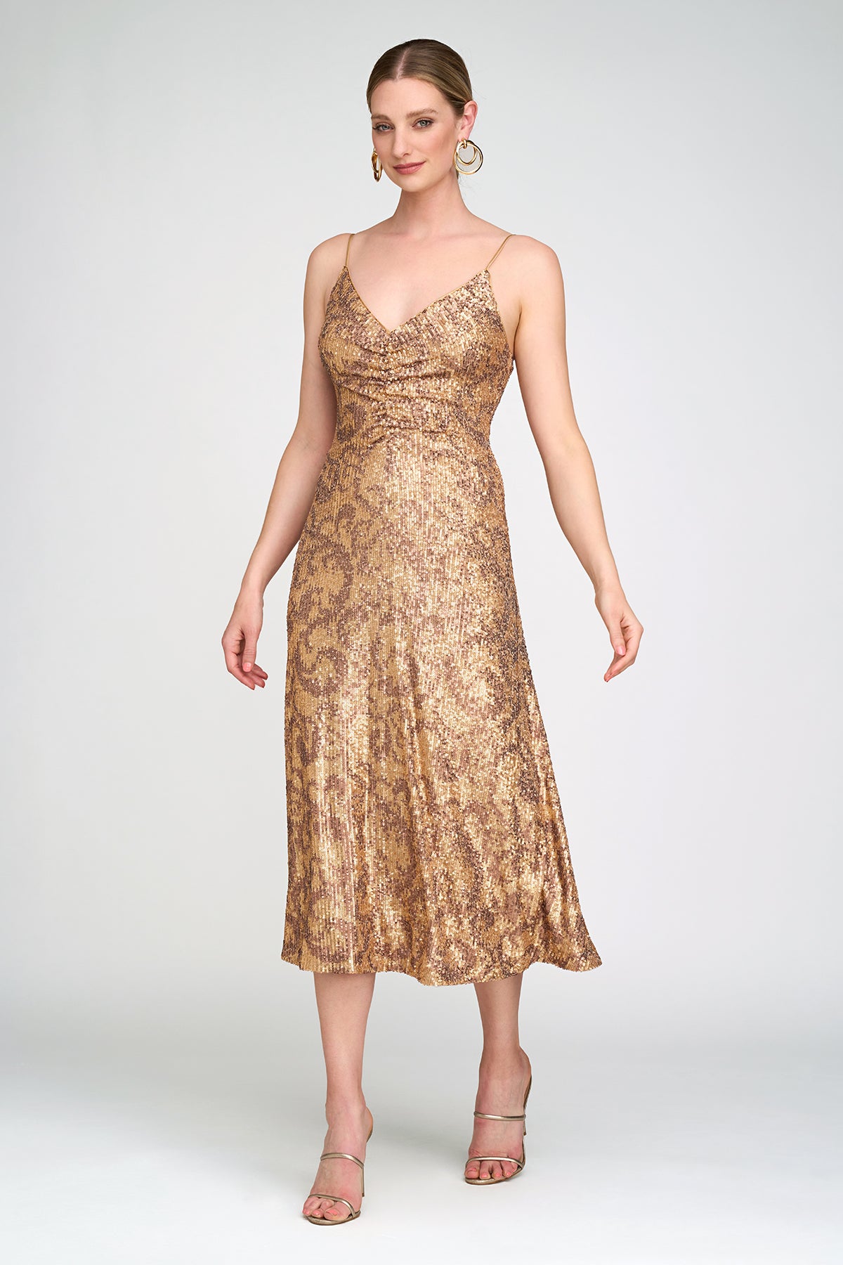 Essence Dress in Leo Sequin 8 / Gold Essence Dress In Leo Sequin – Halston