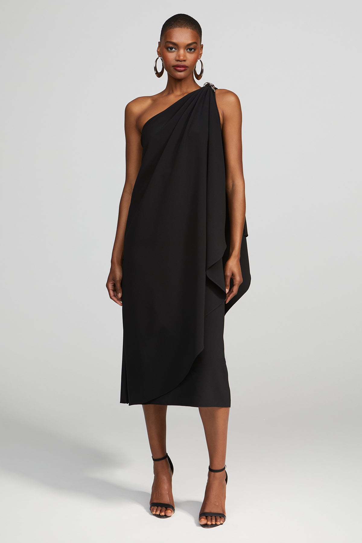 open lace back dress Halston main image 1