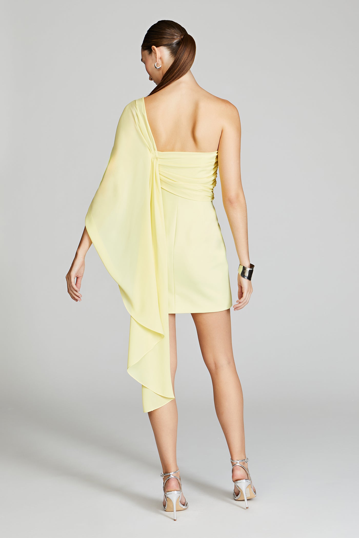 Halston Women's Demi Crepe Mini Dress - Yellow - Size 16