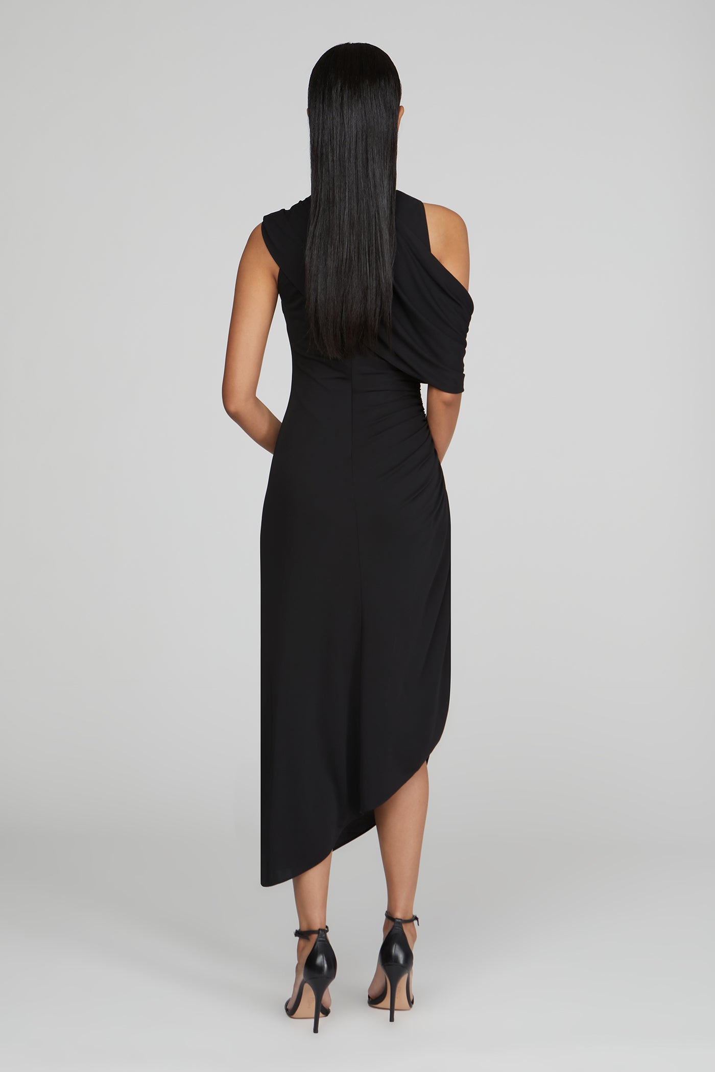 black midi sheath dress Gabrielle Matte Jersey Midi 8 / Black