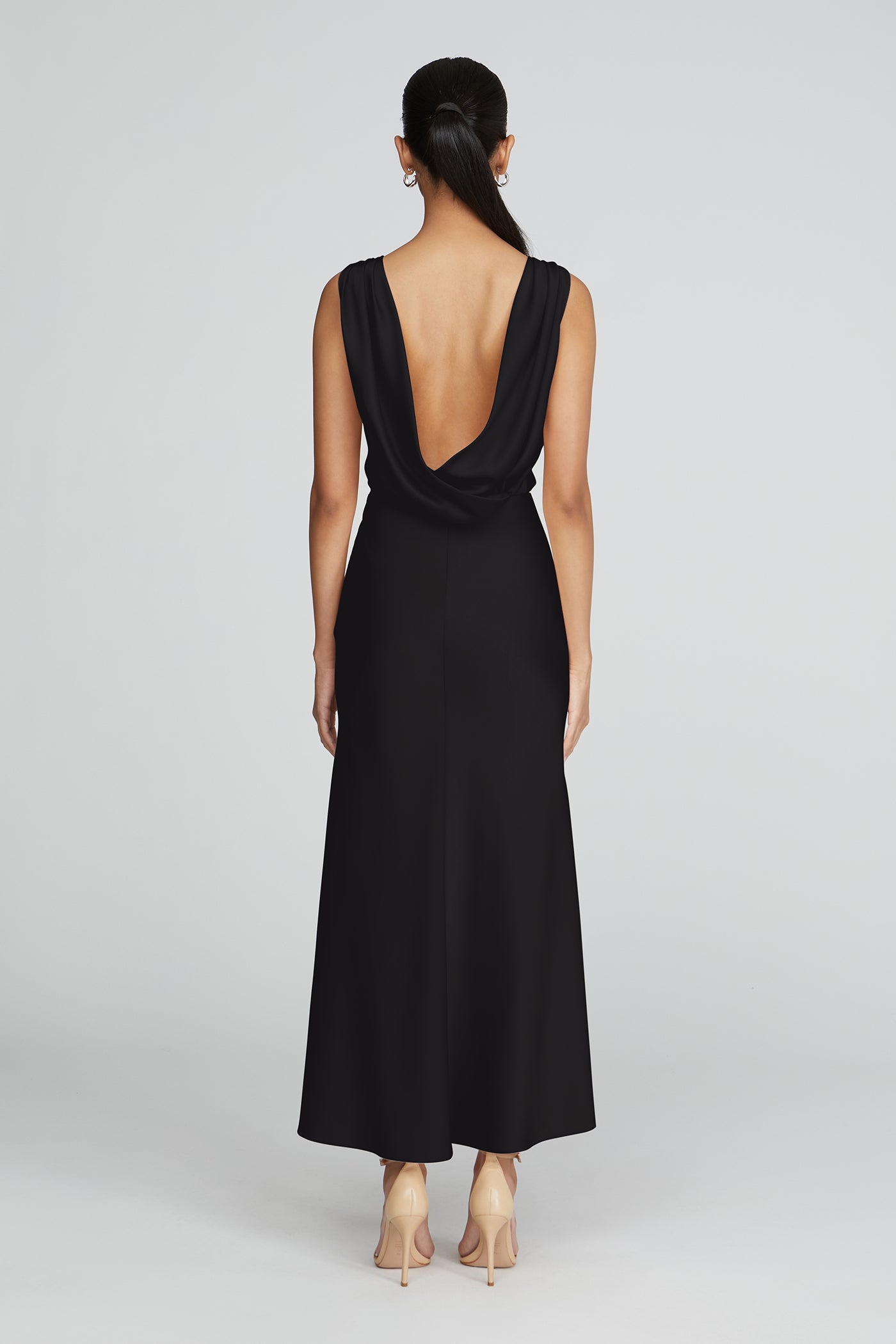 Aubrie Satin Midi 0 / Black Aubrie Satin Midi 0 / Black