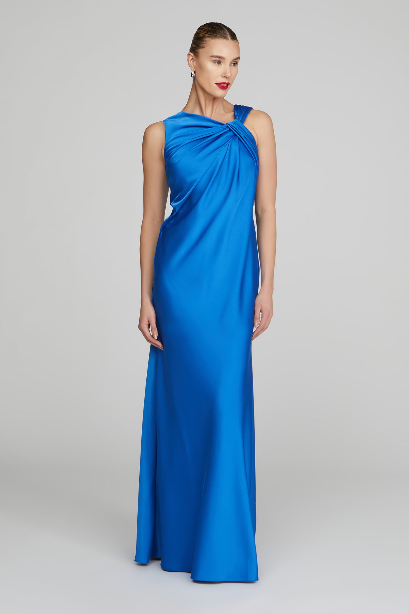 Francine Satin Gown 2 / Oceanic Blue