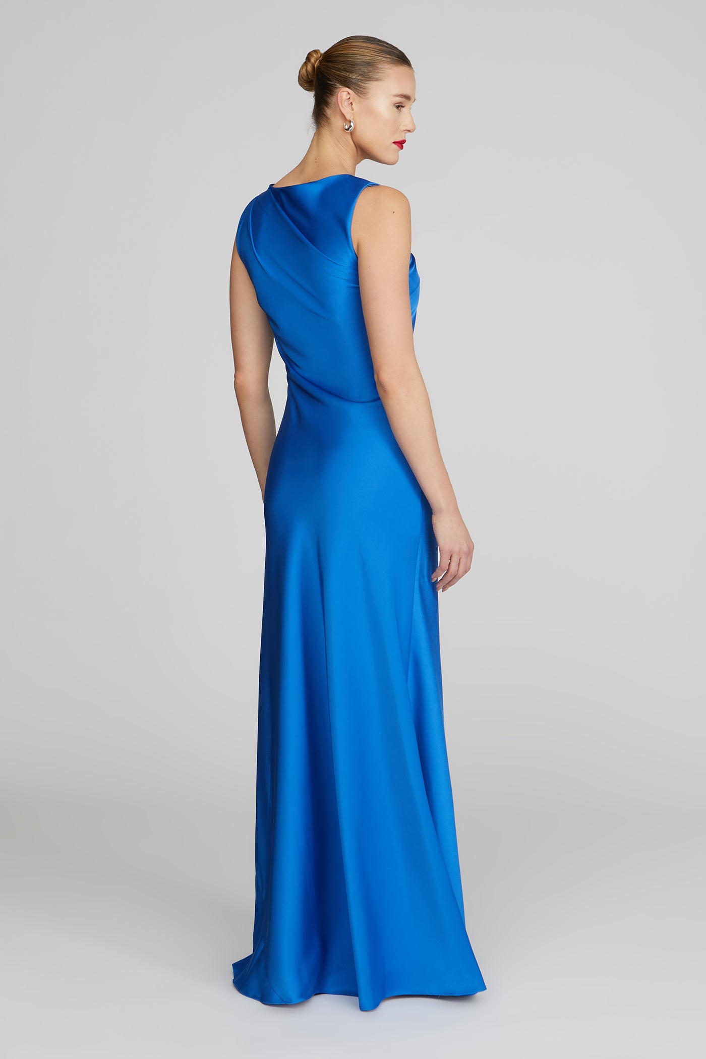 Francine Satin Gown 2 / Oceanic Blue Francine Satin Gown 2 / Oceanic Blue