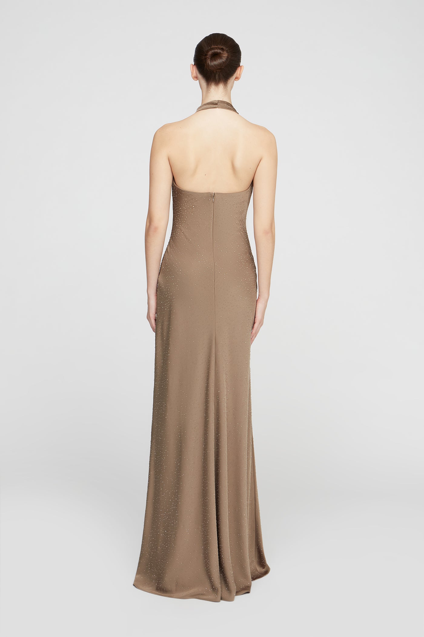 Sid Satin Gown 14 / Sandstone Sid Satin Gown 14 / Sandstone