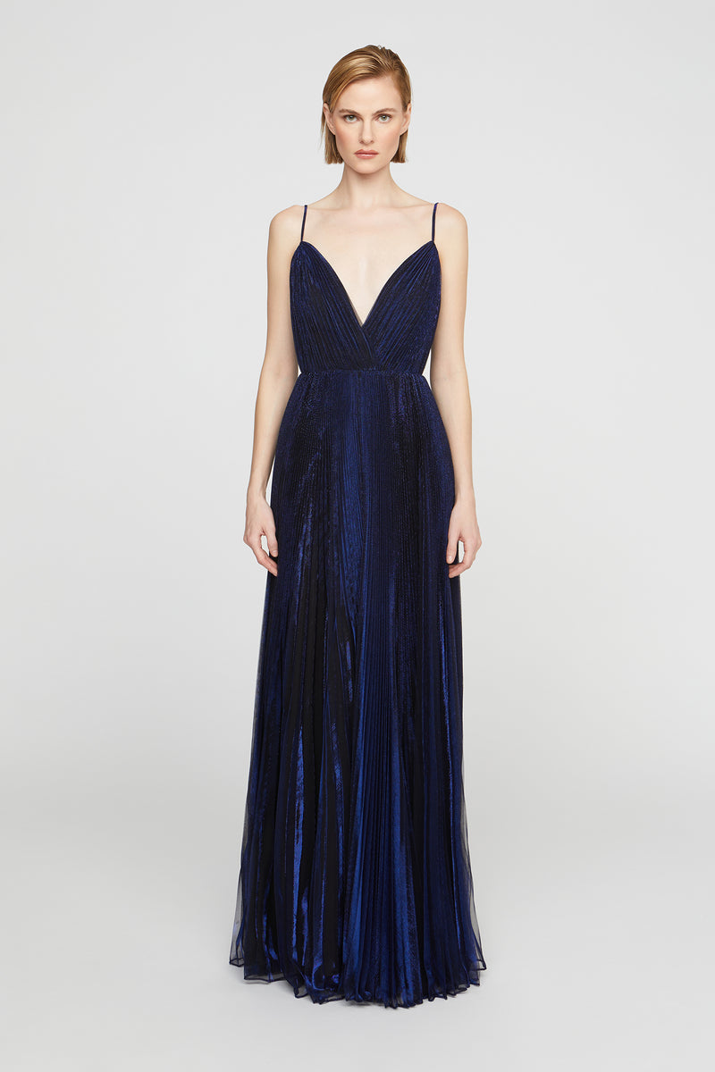 Zellie Crystal Jersey Gown  Halston