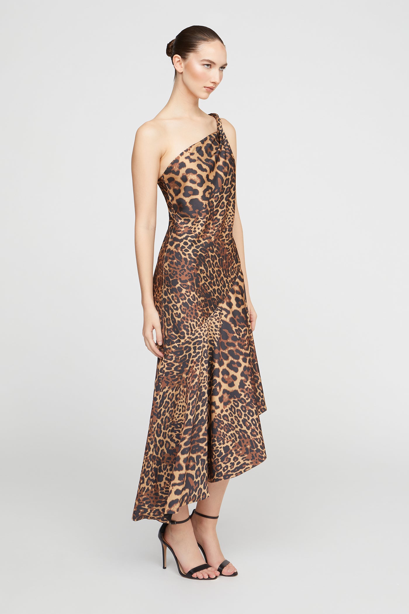 Mavis Satin Midi 2 / Leopard