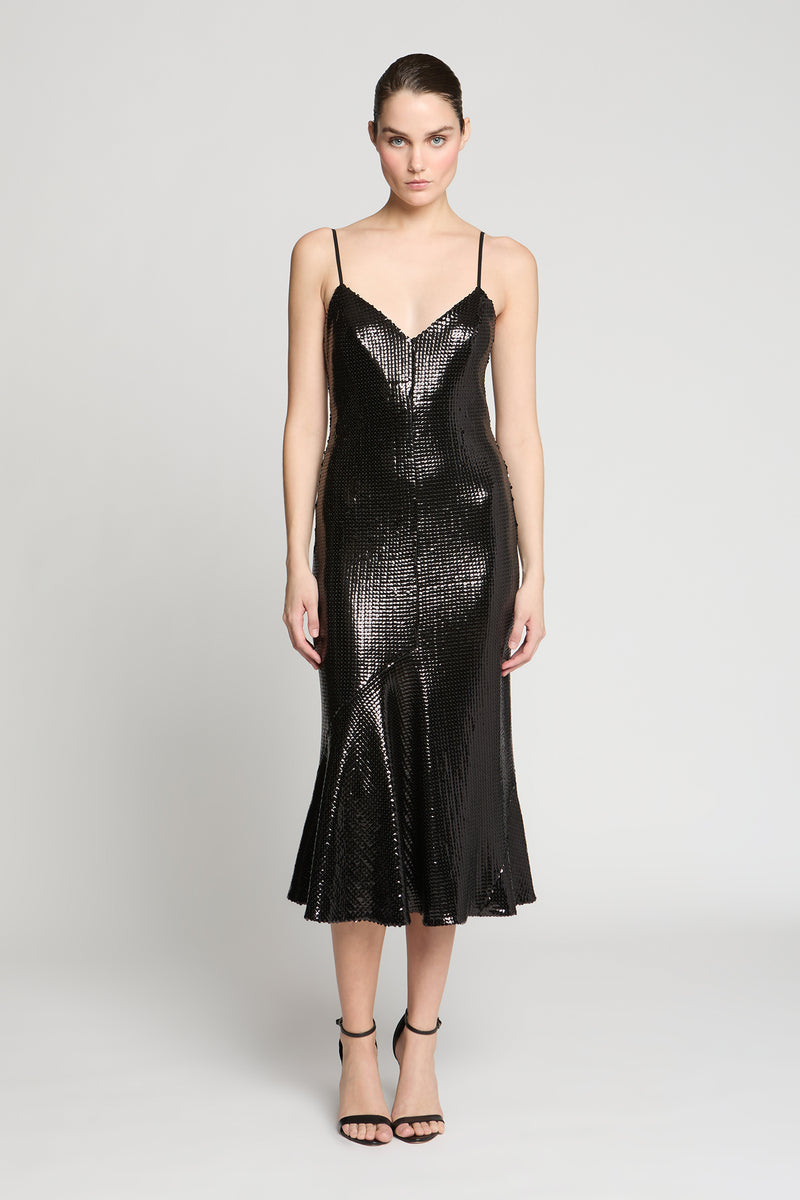 black sequin midi dress Wallis Occasion Premium Embellished Its designed in a figure The Little Black Dress,