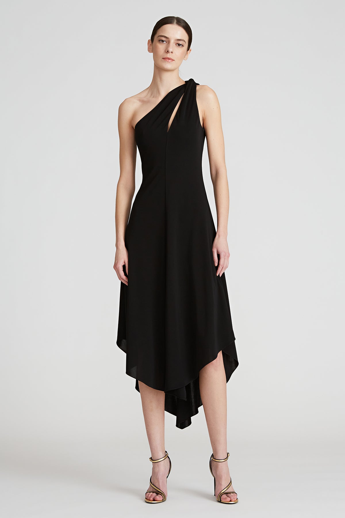 halston black cocktail dress Slim Fit Cocktail Dress