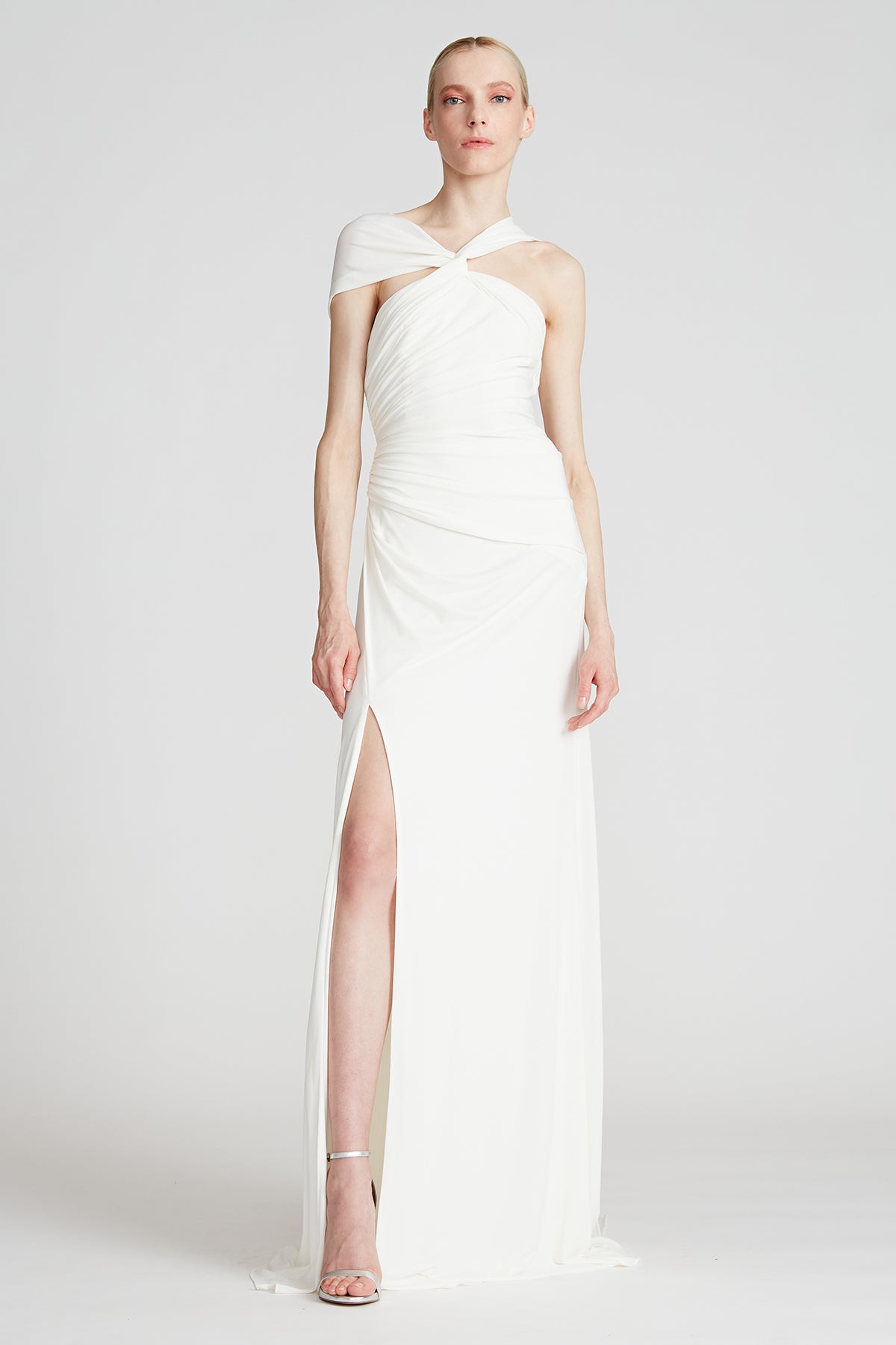 Halston sale white gown