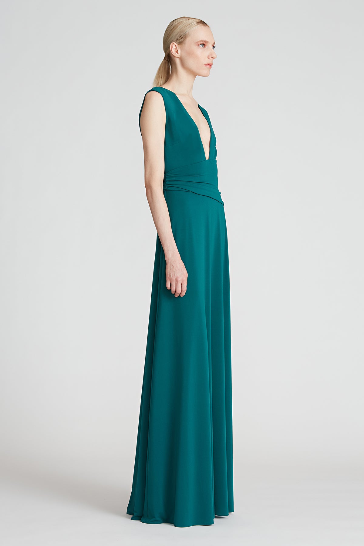 Tory Jersey V Neck Gown