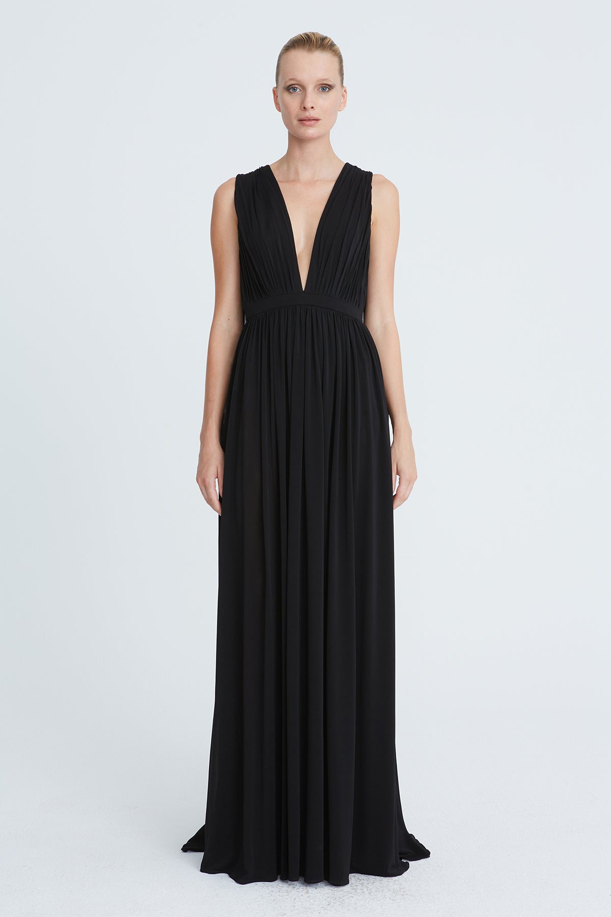 Ashley Jersey V-Neck Gown Ashley Jersey V-Neck Gown