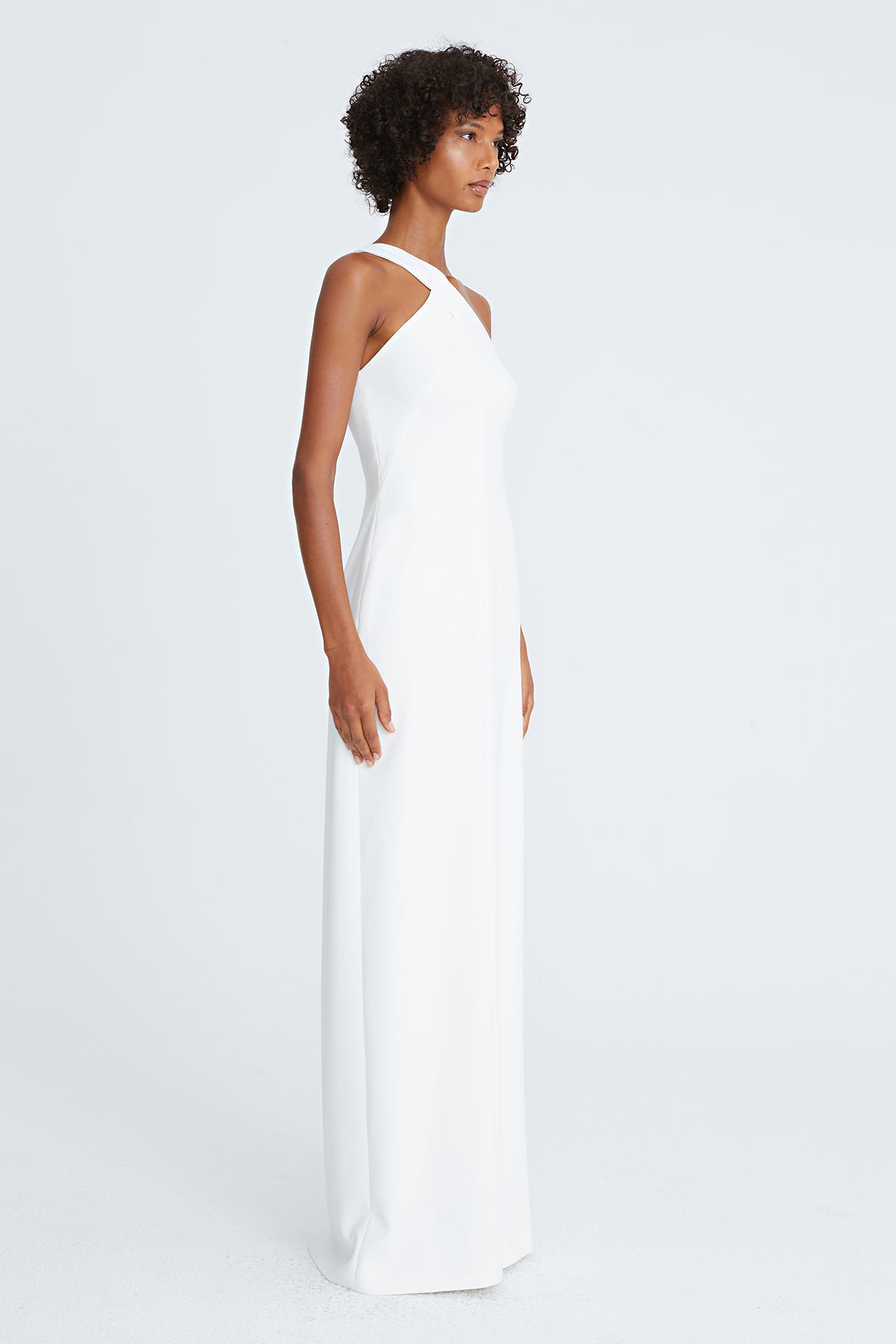 halston eden asymmetrical dress Asymmetric Draped Gown