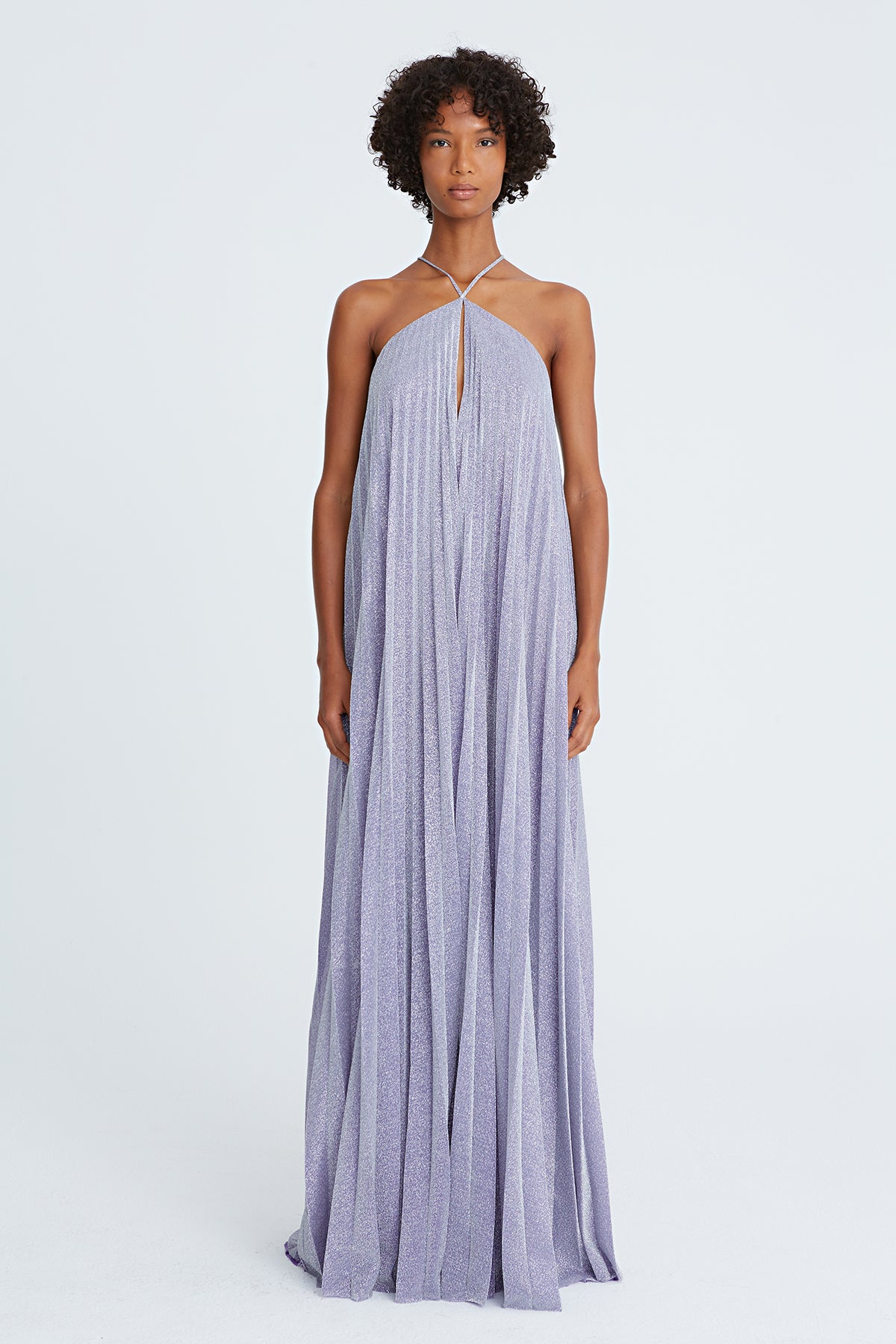 Em Shimmer Jersey Pleated Gown | HALSTON Em Shimmer Jersey Pleated Gown | HALSTON