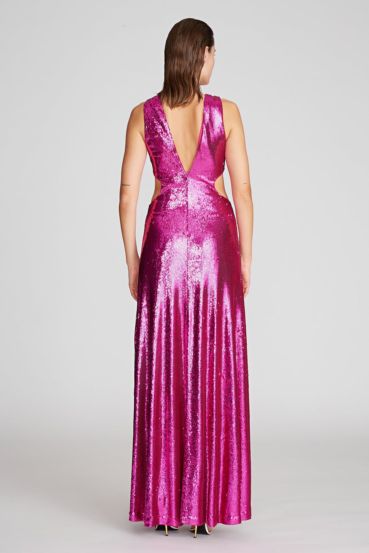 natalia dress fuchsia sequin Natalia Dress Fuchsia Sequin