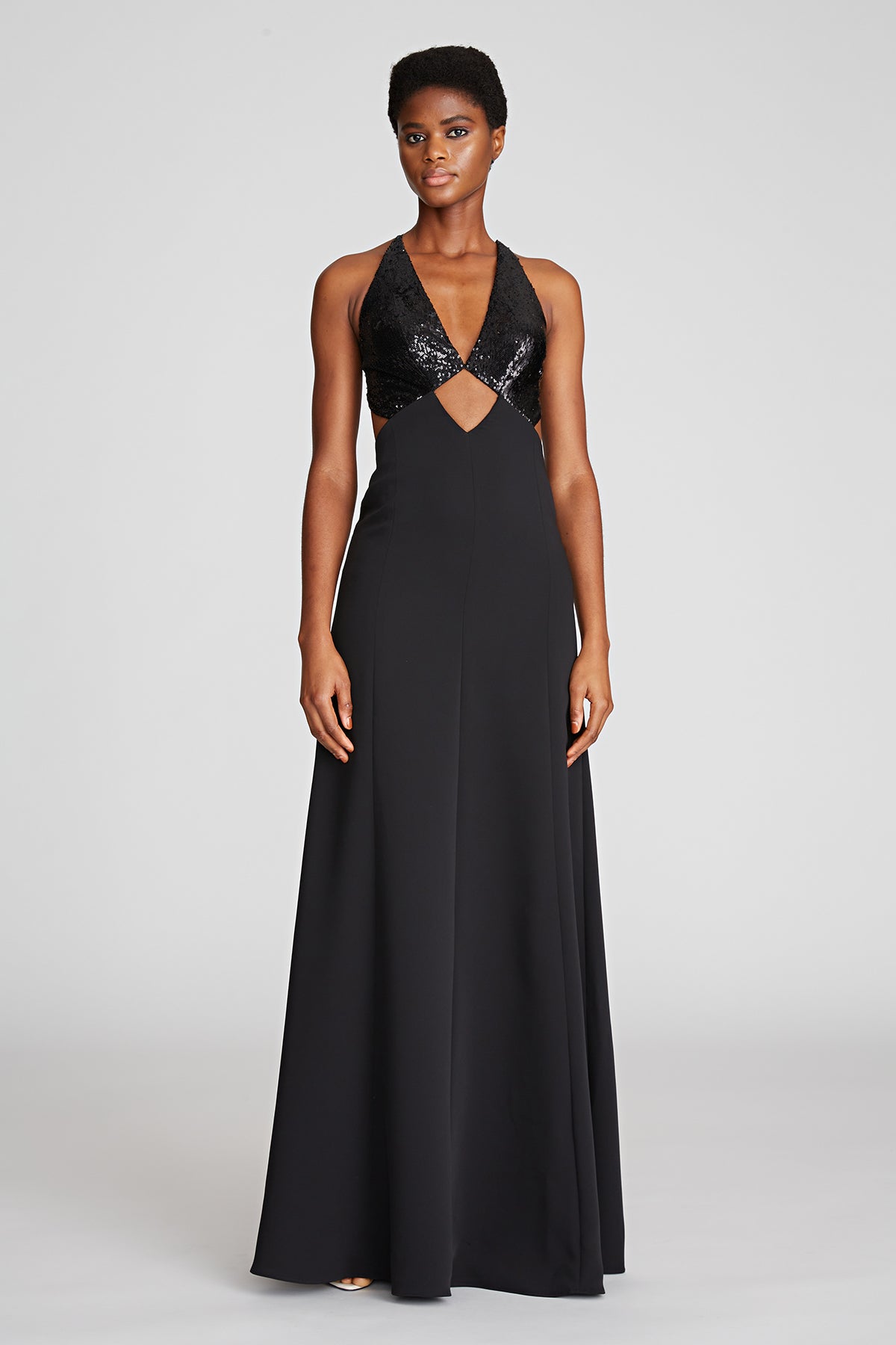 Halston heritage 2025 cutout crepe dress