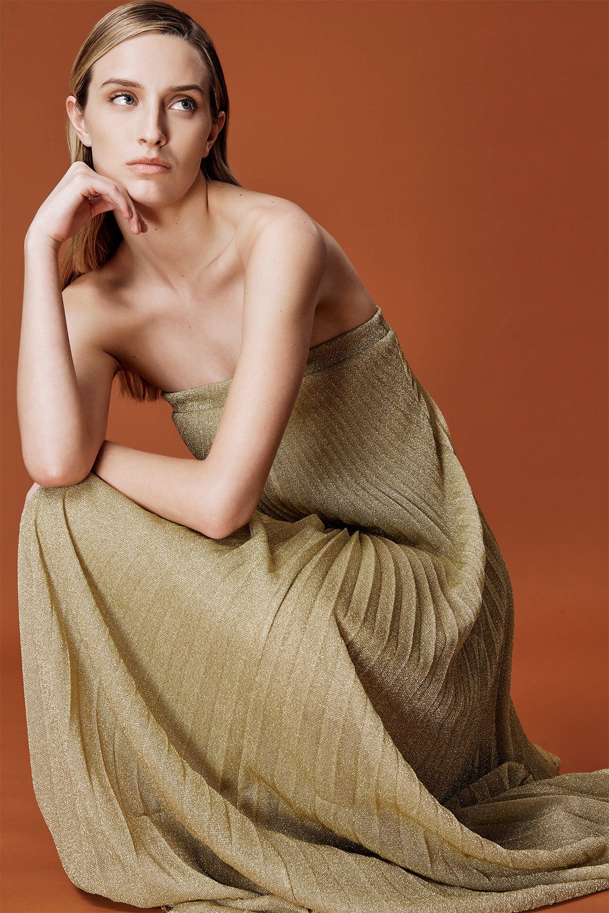 Juliet Gown In Shimmer Jersey – Halston