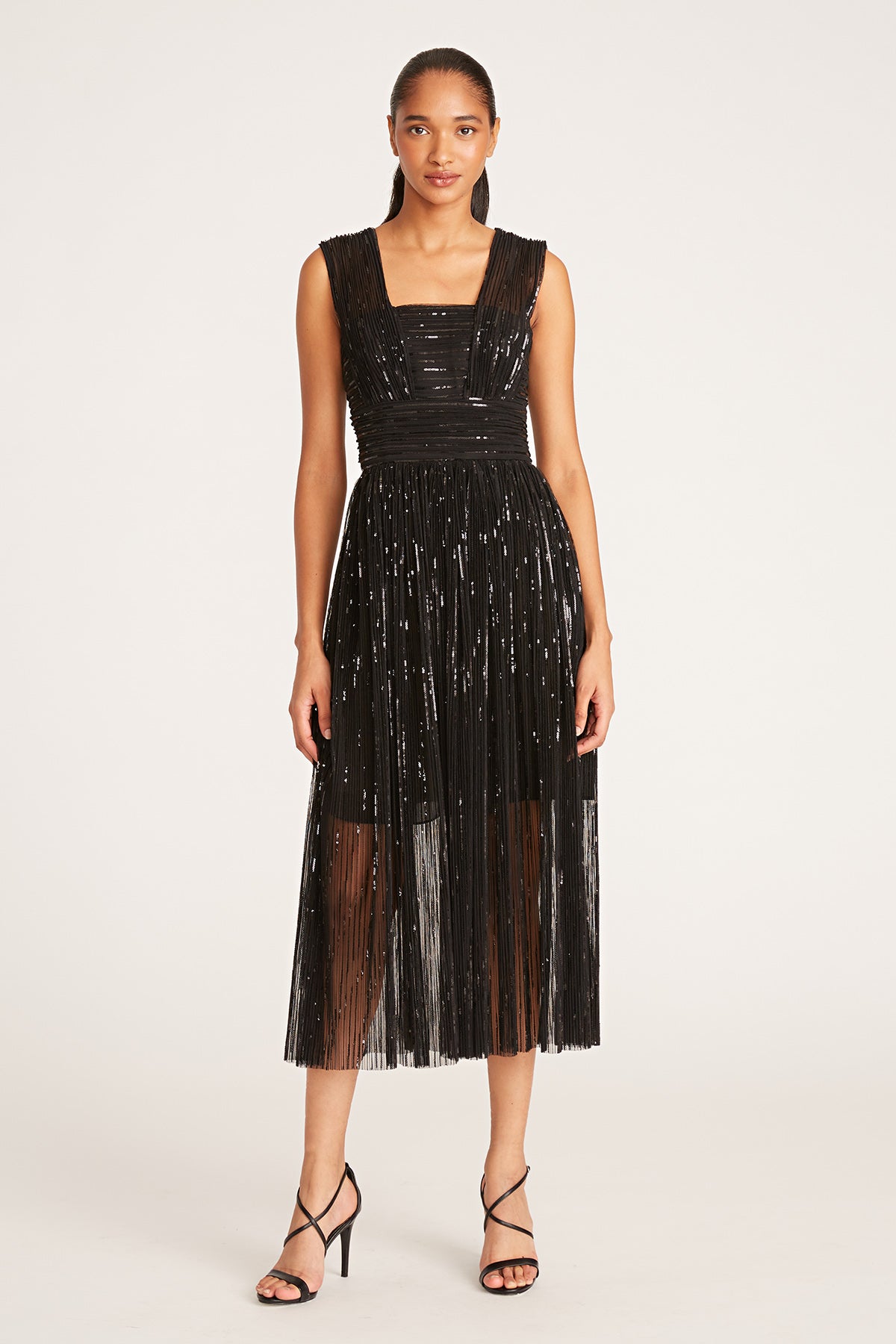 Liana Dress In Pleated Sequins – Halston