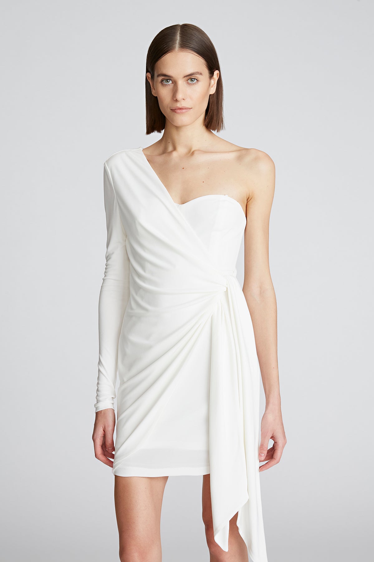 Ashlynn Dress in Matte Jersey 2 / Chalk