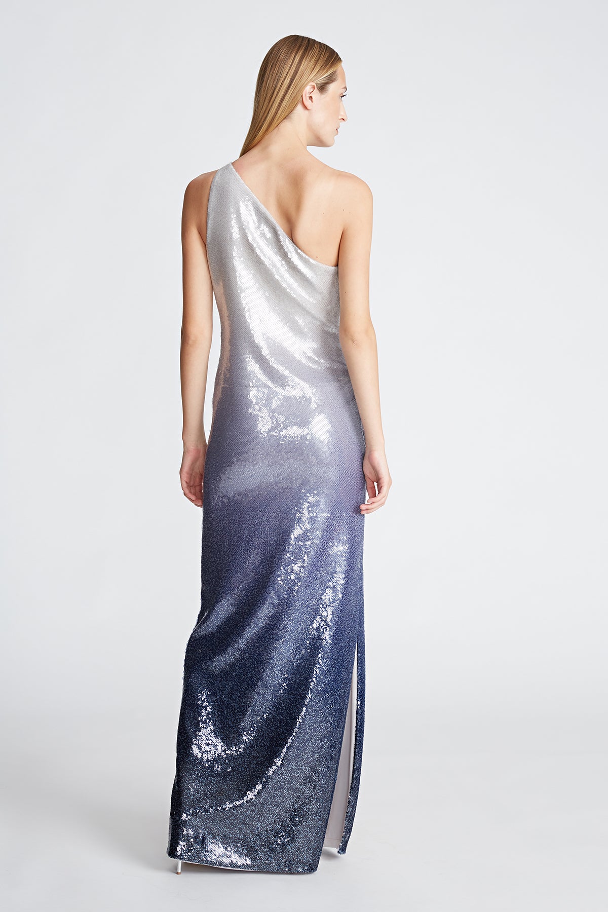 Tiana Gown In Ombre Sequins Halston Tiana Gown In Ombre Sequins Halston