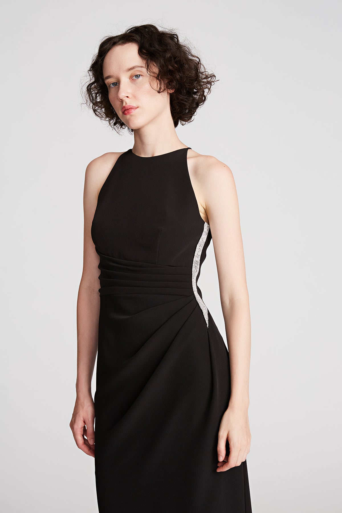 annika satin maxi dress Halston Annika Gown, 0 / Black