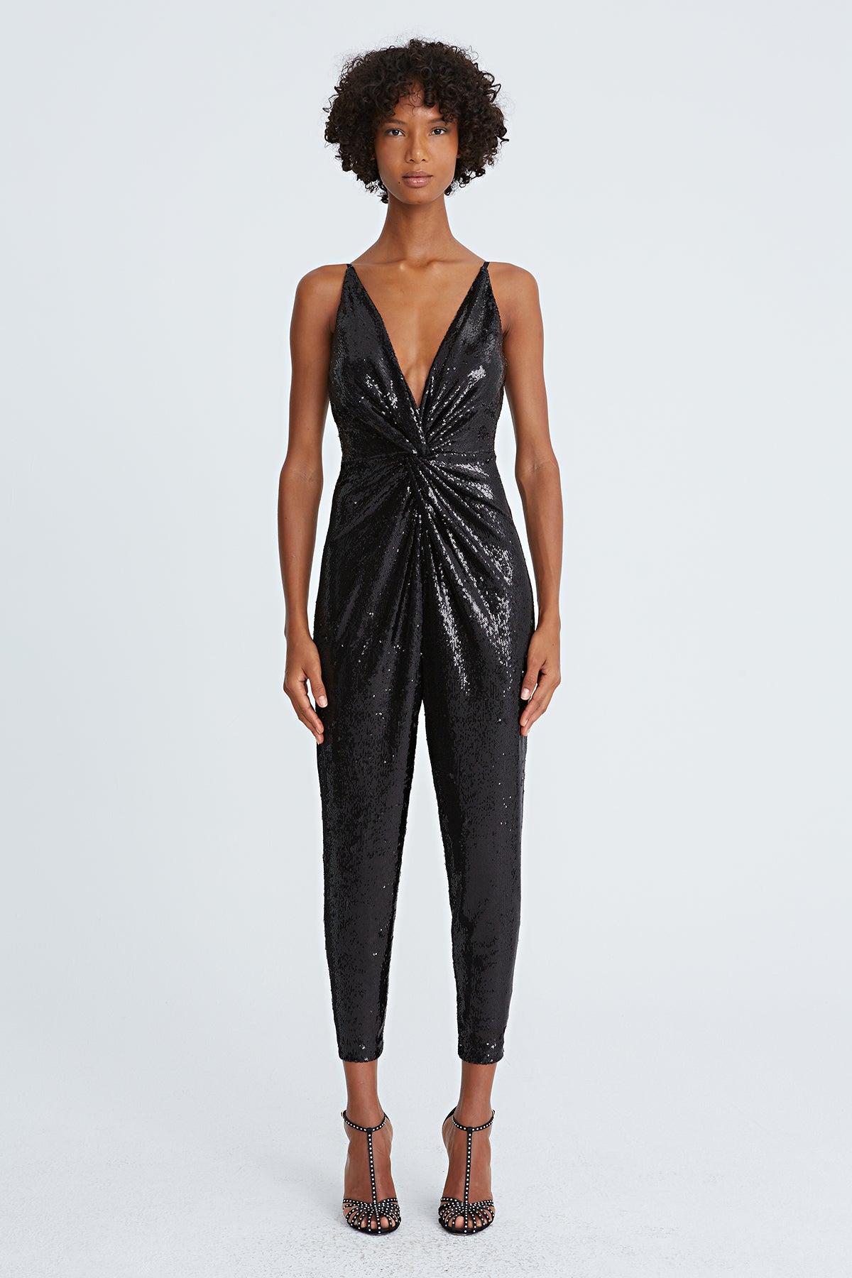 Mariah Sequin Twist Jumpsuit – Halston