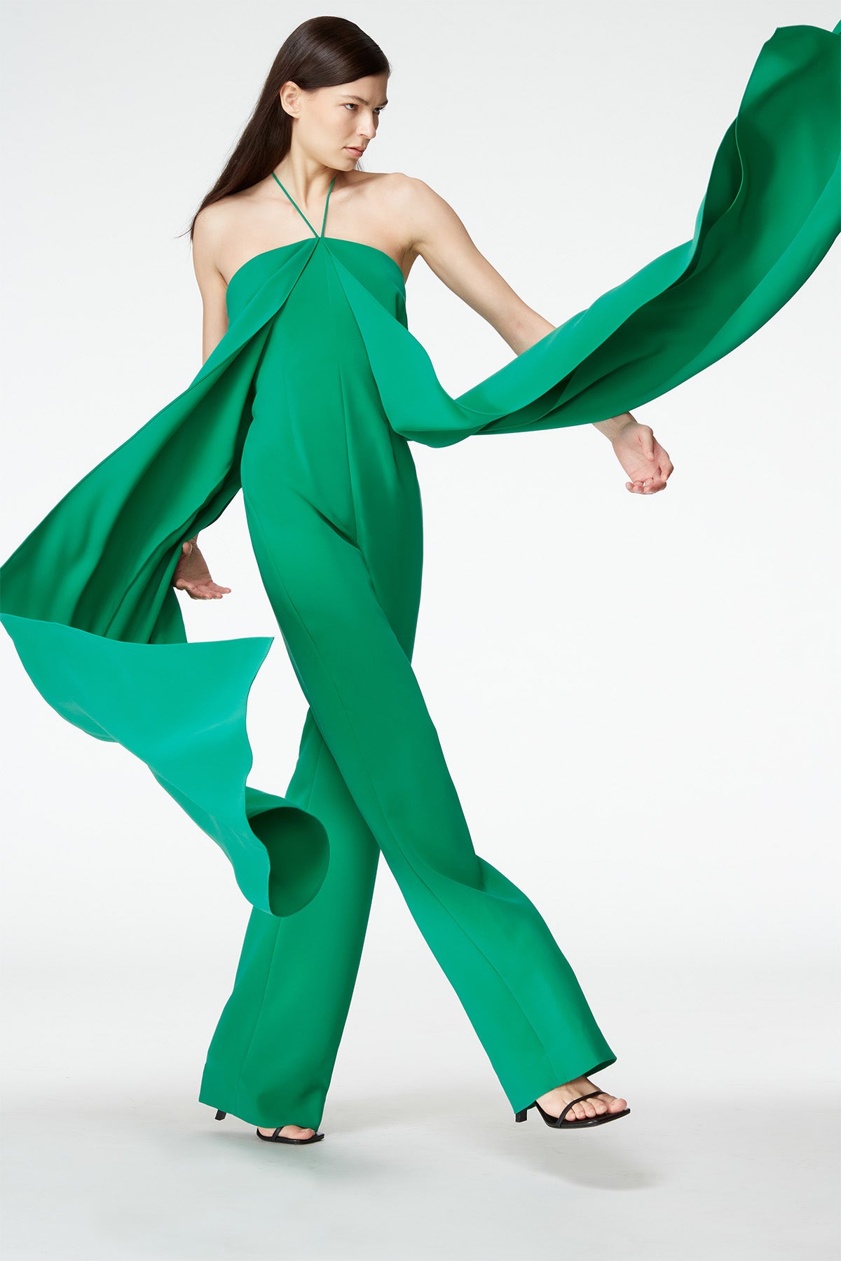 Aya Jumpsuit In Stretch Crepe – Halston