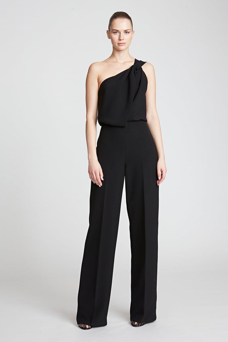 Tess Jumpsuit In Stretch Crepe – Halston