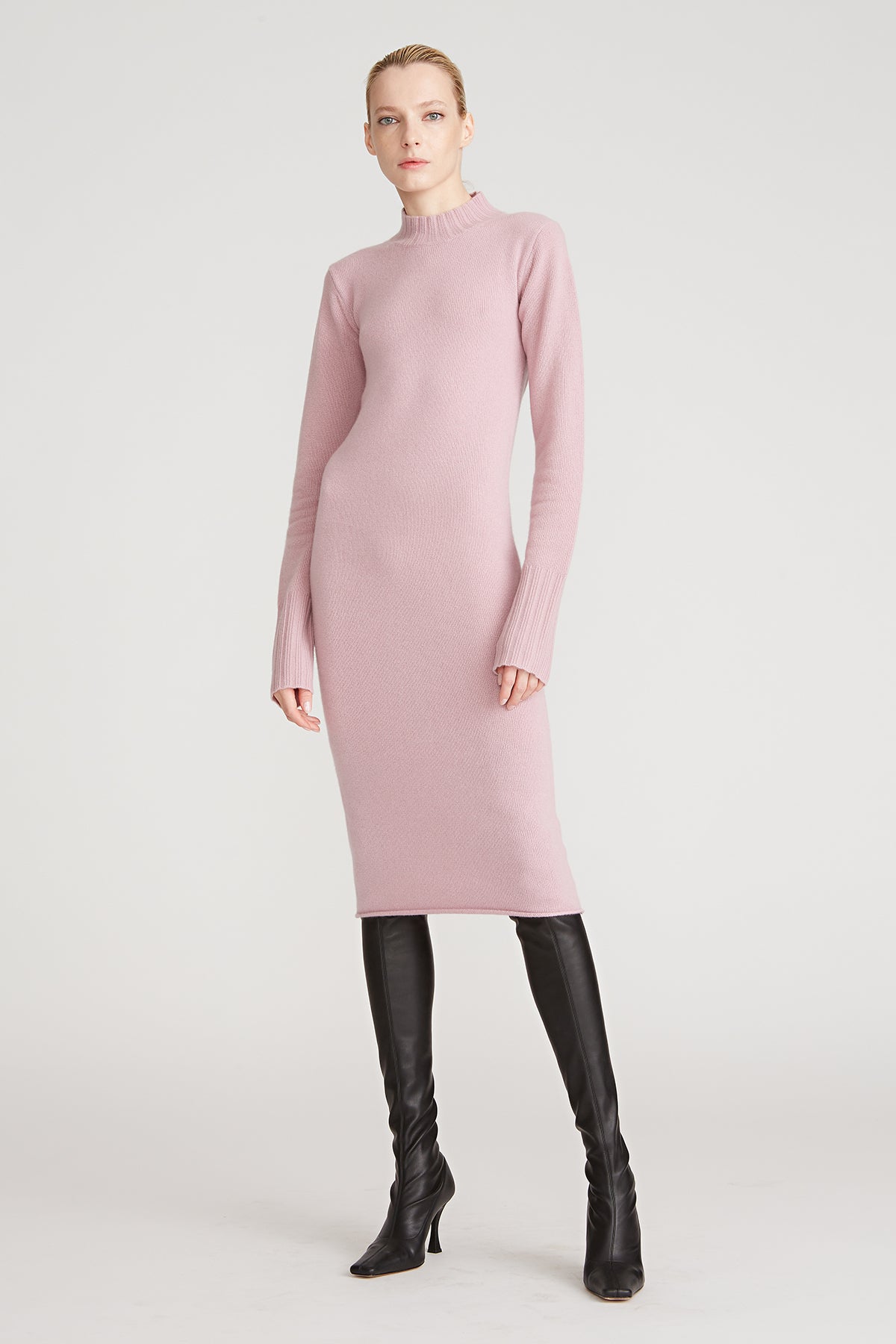 Halston - Brinkley Wool Cashmere Dress - Dusty Rose S / Dusty Rose Halston - Brinkley Wool Cashmere Dress - Dusty Rose S / Dusty Rose