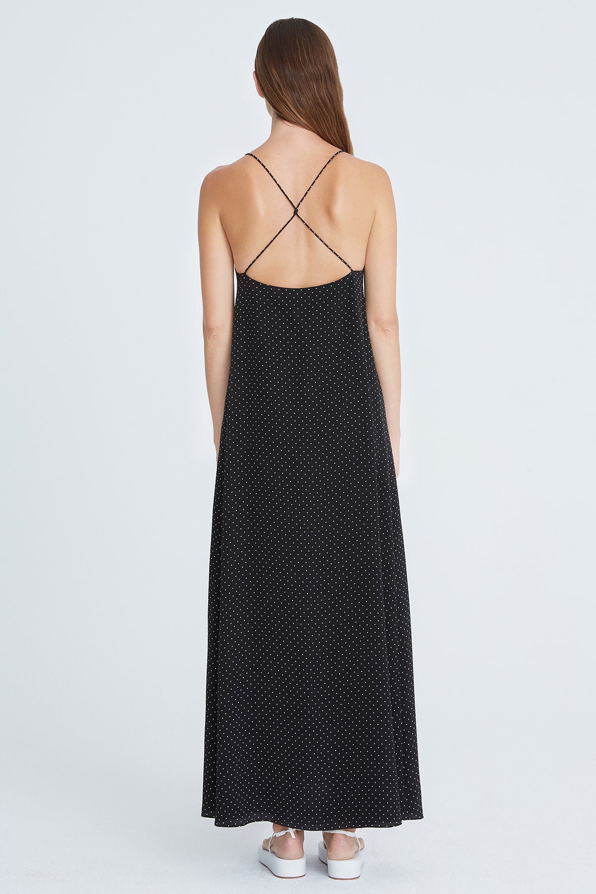 Sara Micro Dot Slip Dress – Halston