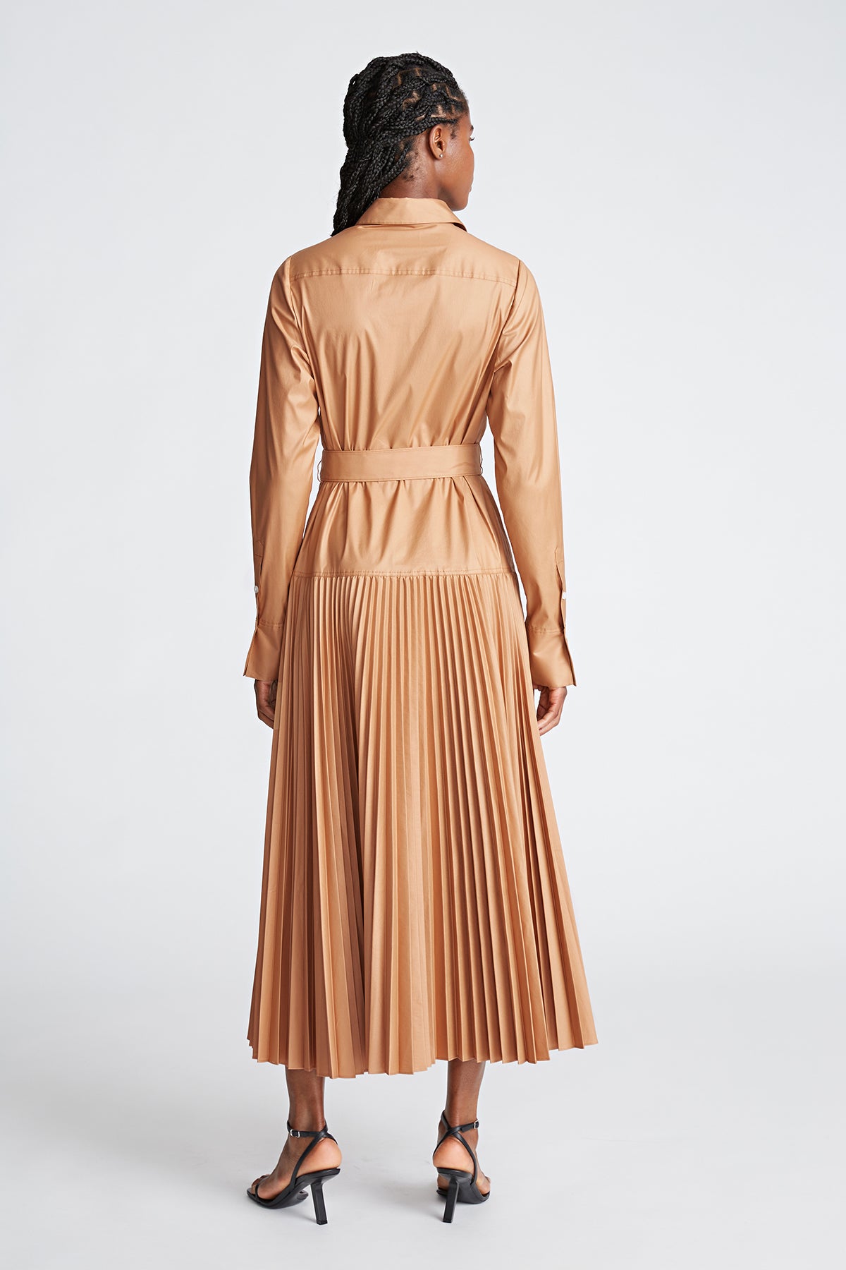 Raina Dress in Cotton Sateen 0 / Cedar