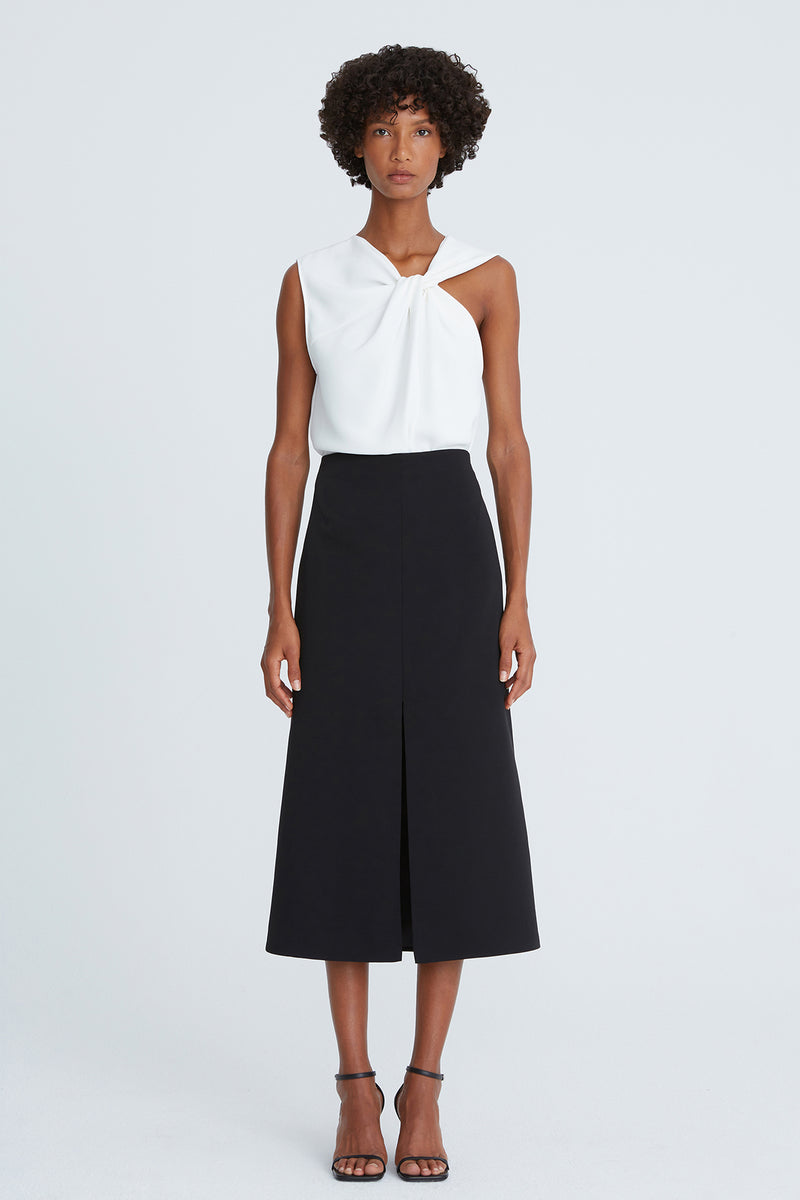 Valencia Crepe Twist Top – Halston