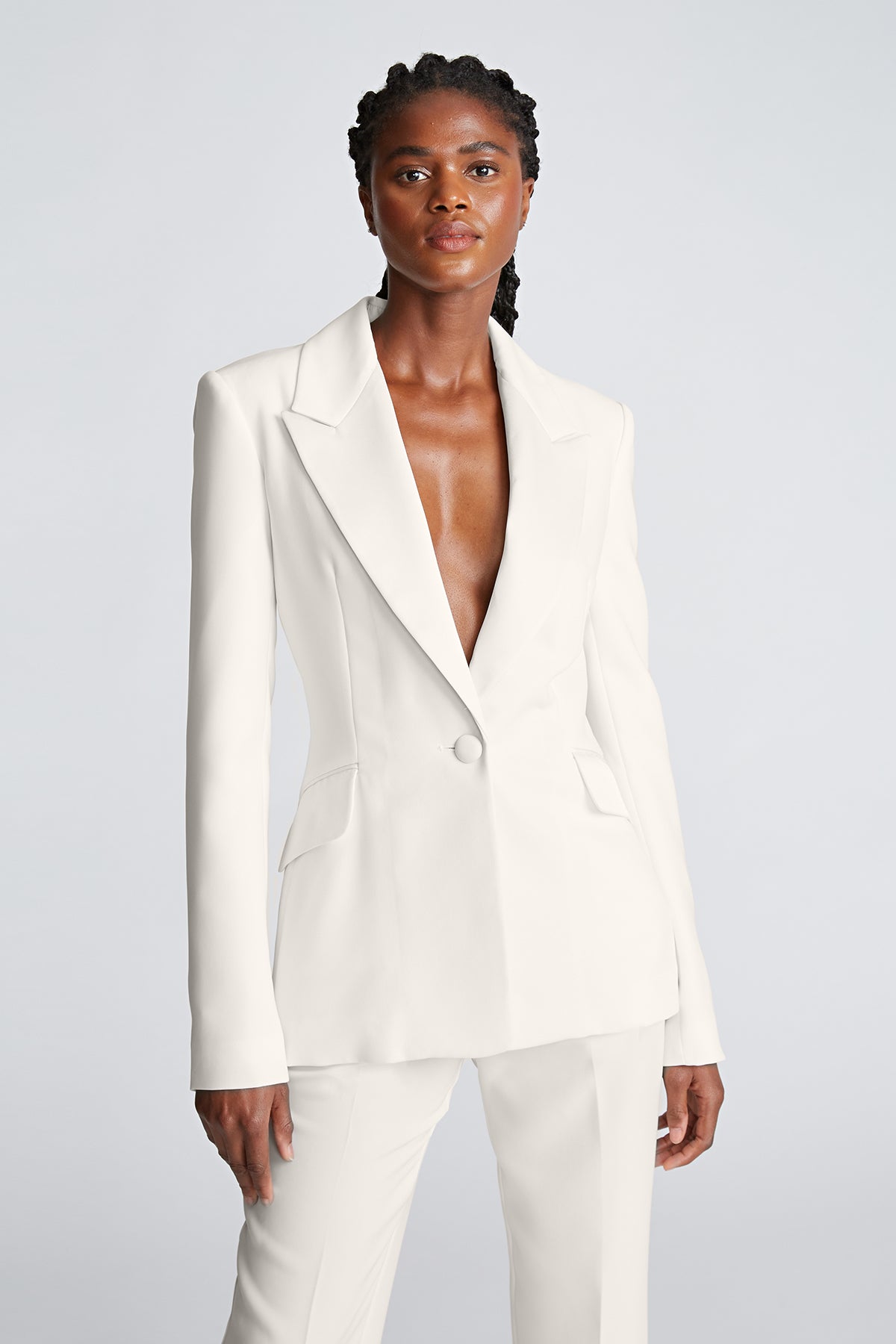 Satin Over Jacket 2026ss エクリュ38 Ulyssa Jacket In Crepe/Satin – Halston