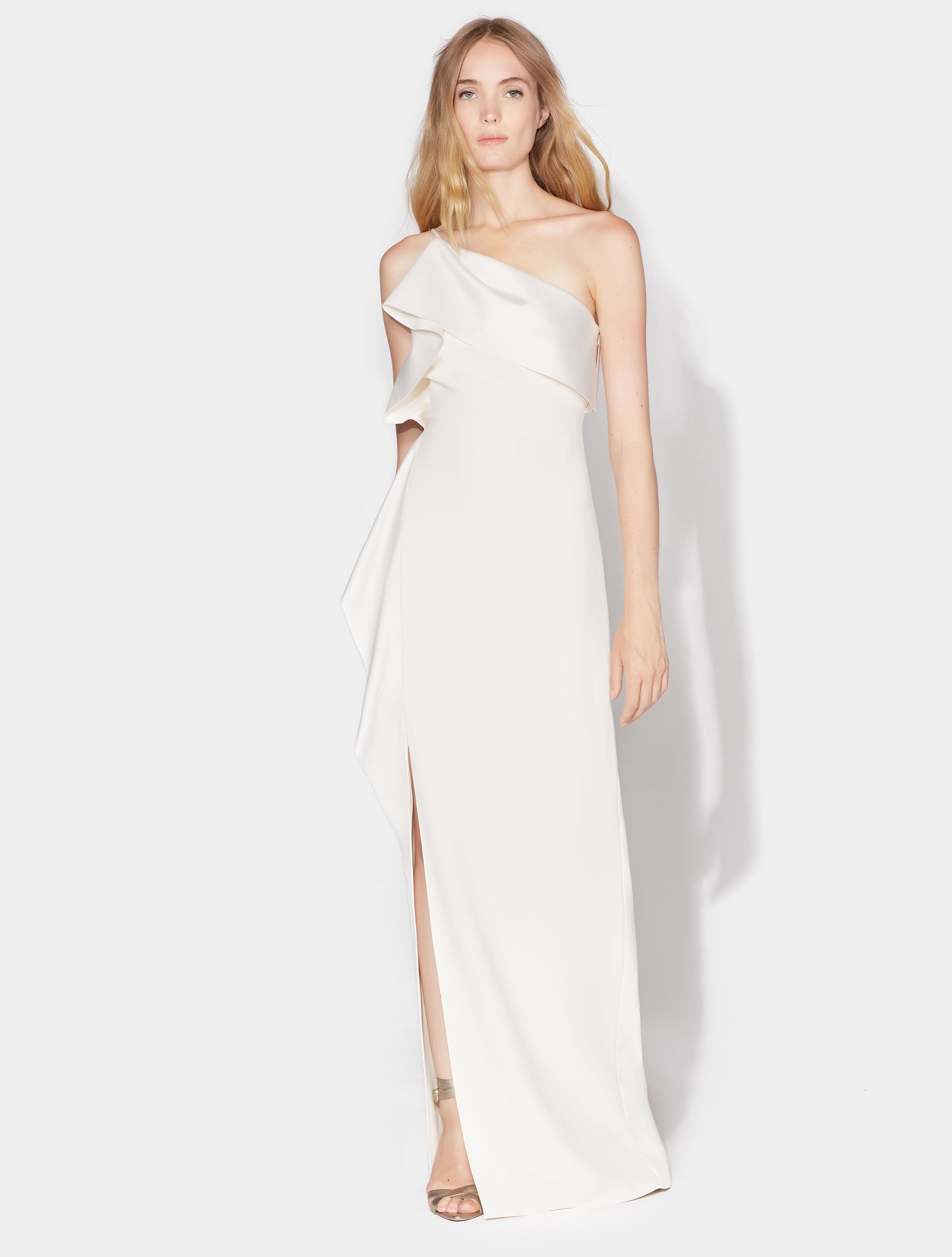 Satin Drape Gown – Halston