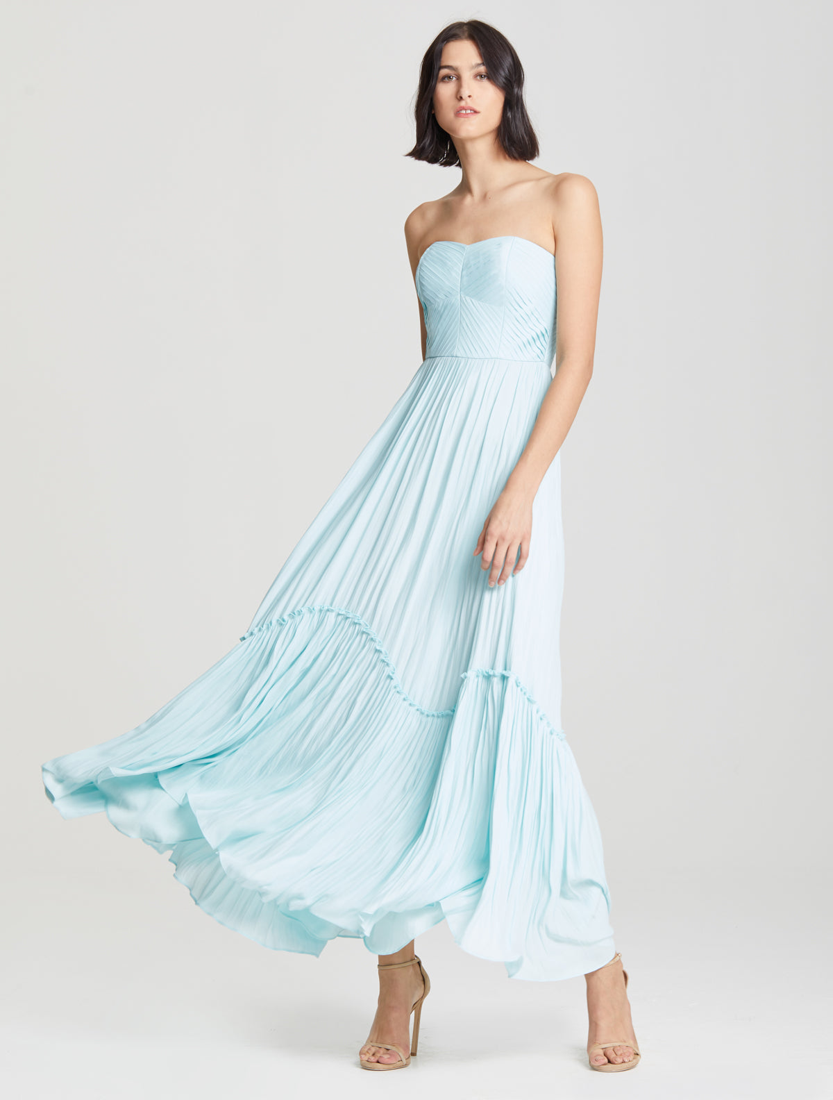 Halston Pintuck Detail Gown Spring 2020 Collection