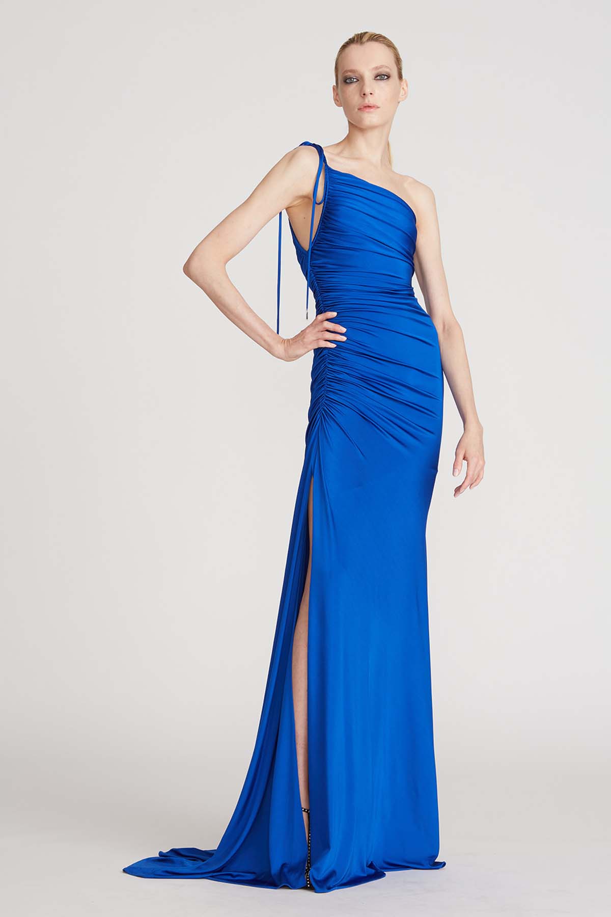 blue halston dress Halston Maxi Dress