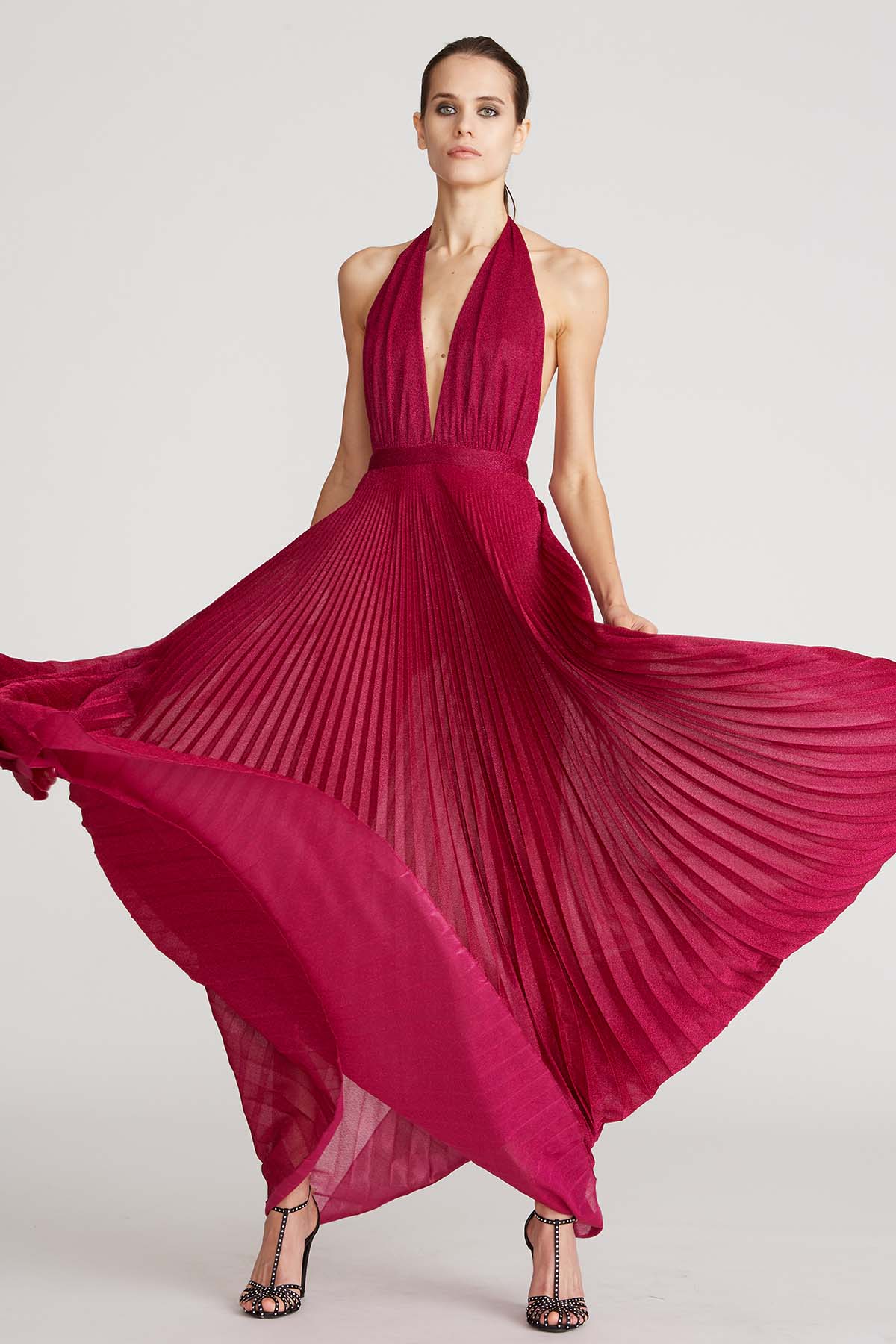 Halston x Netflix - Chris Pleated Jersey Gown Halston x Netflix - Chris Pleated Jersey Gown