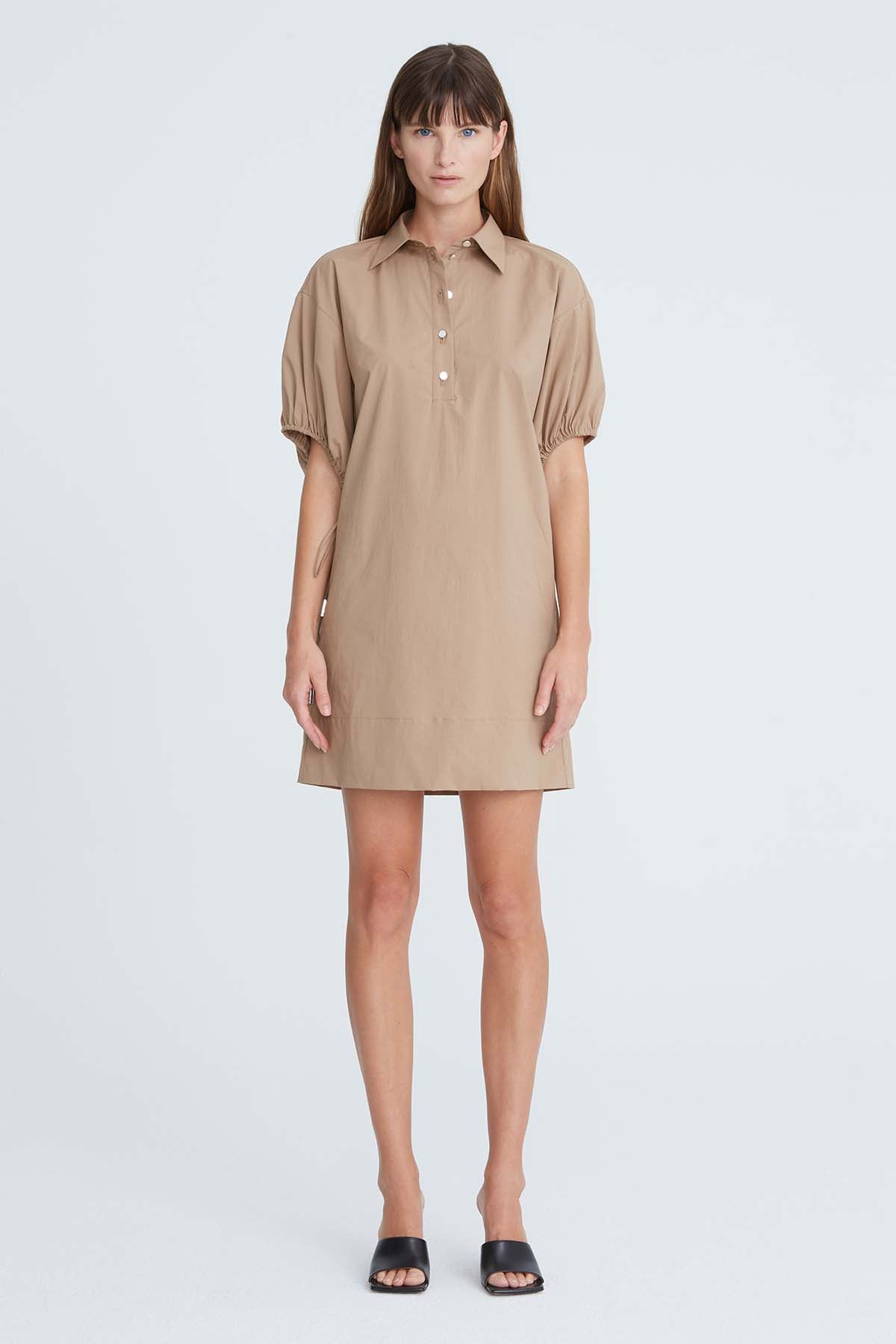 halston shirt dress HALSTON HERITAGE HALSTON Shirt Dress - Cotton with Belt