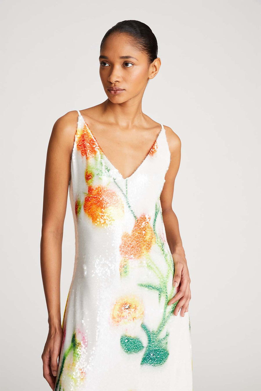 Caralyn Dress in Floral Sequin