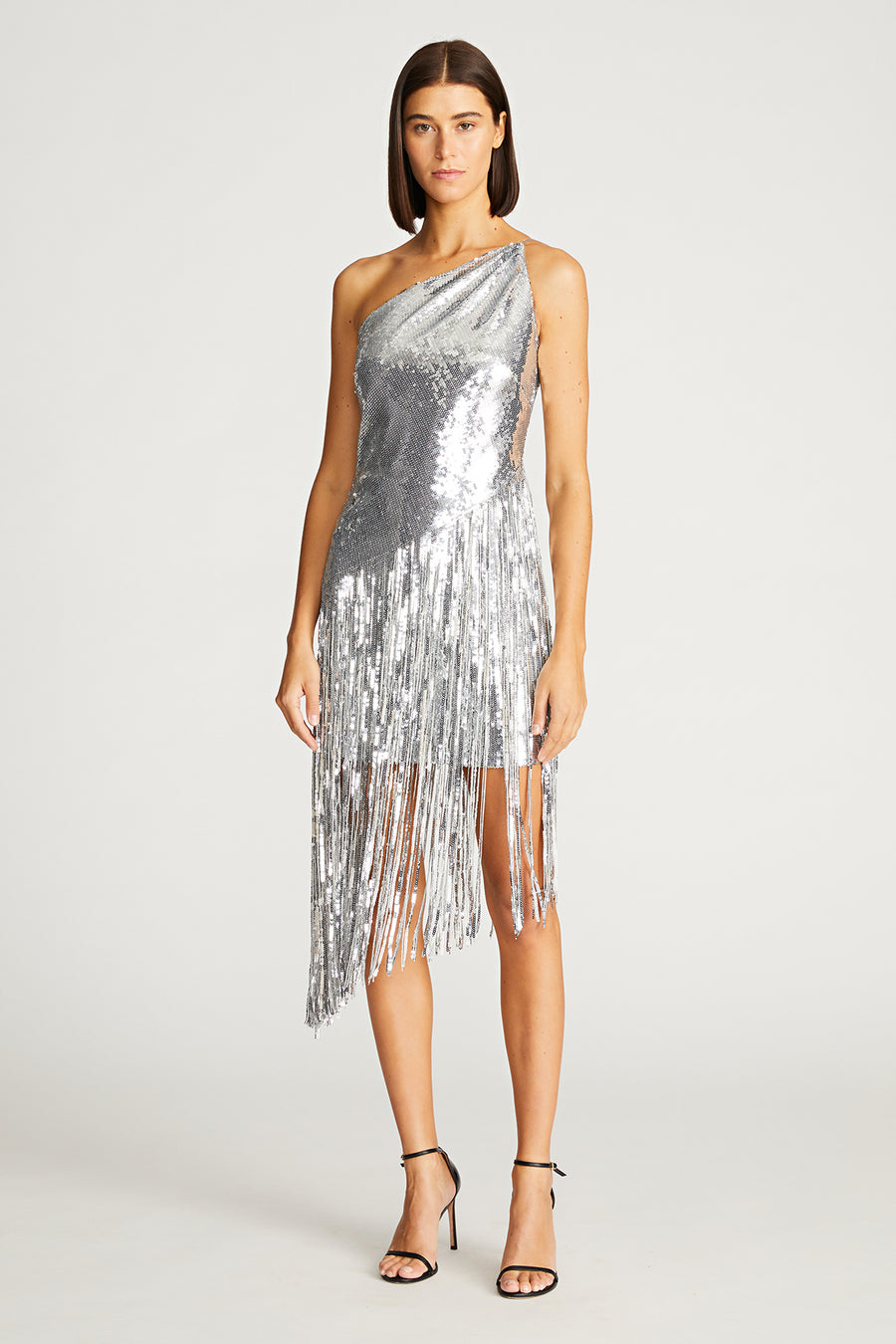 Tonya Dress In Sequin Fringe Halston Tonya Dress In Sequin Fringe Halston