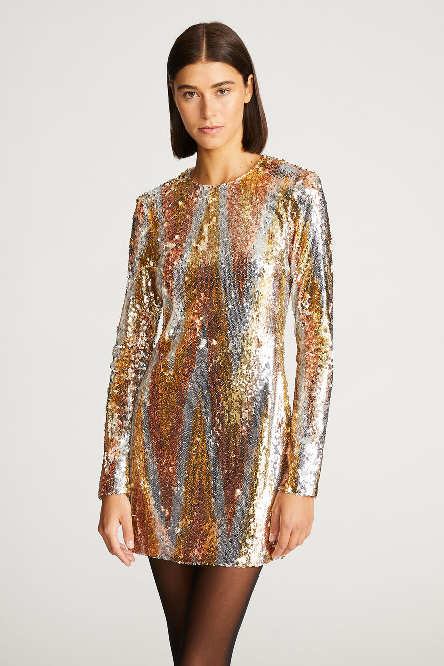 Maude Dress In Chevron Sequin Maude Dress In Chevron Sequin